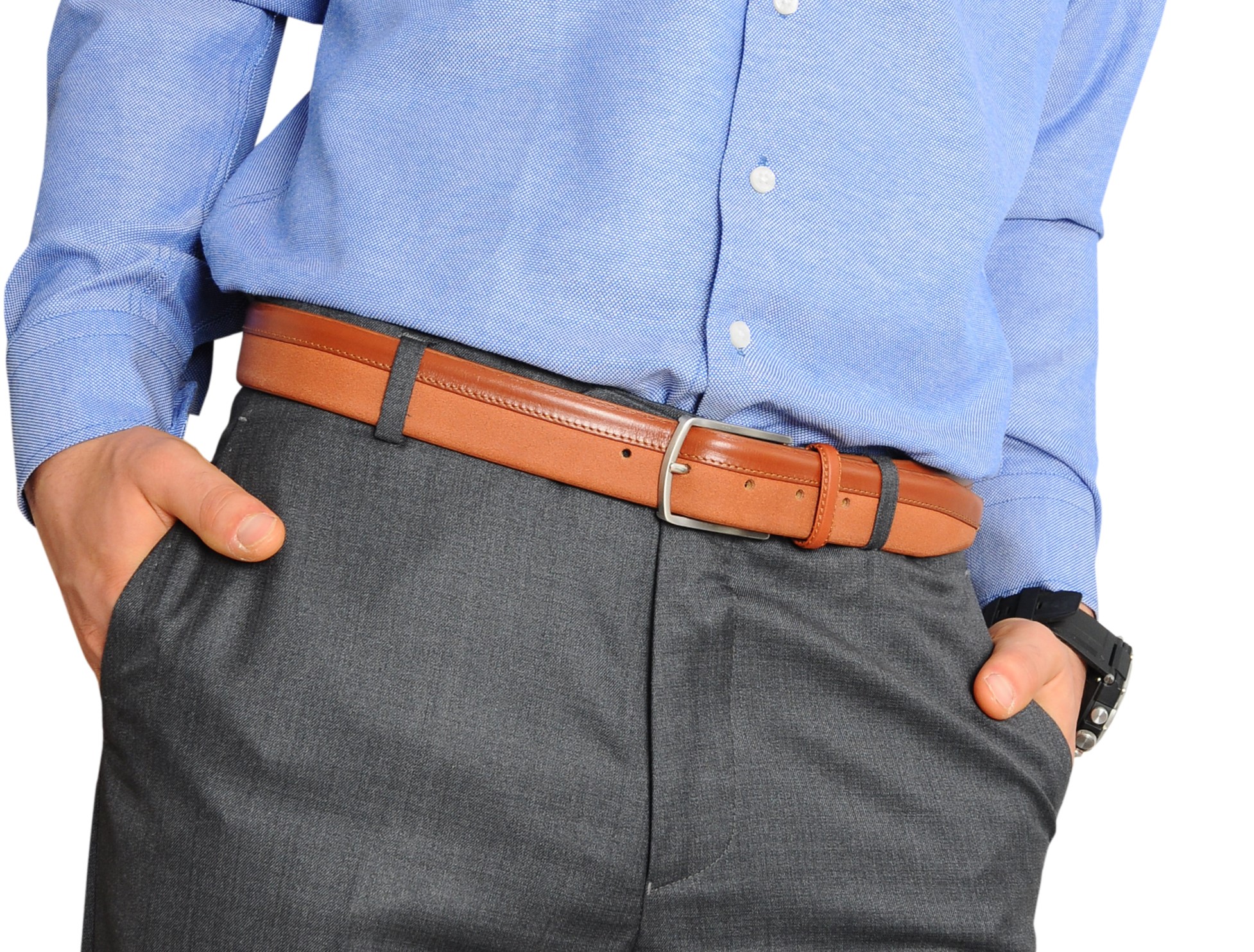 Siene Tan Leather Men Suede Belt featuring a soft tan suede material and a sleek silver buckle, elegantly displayed in a gift box.