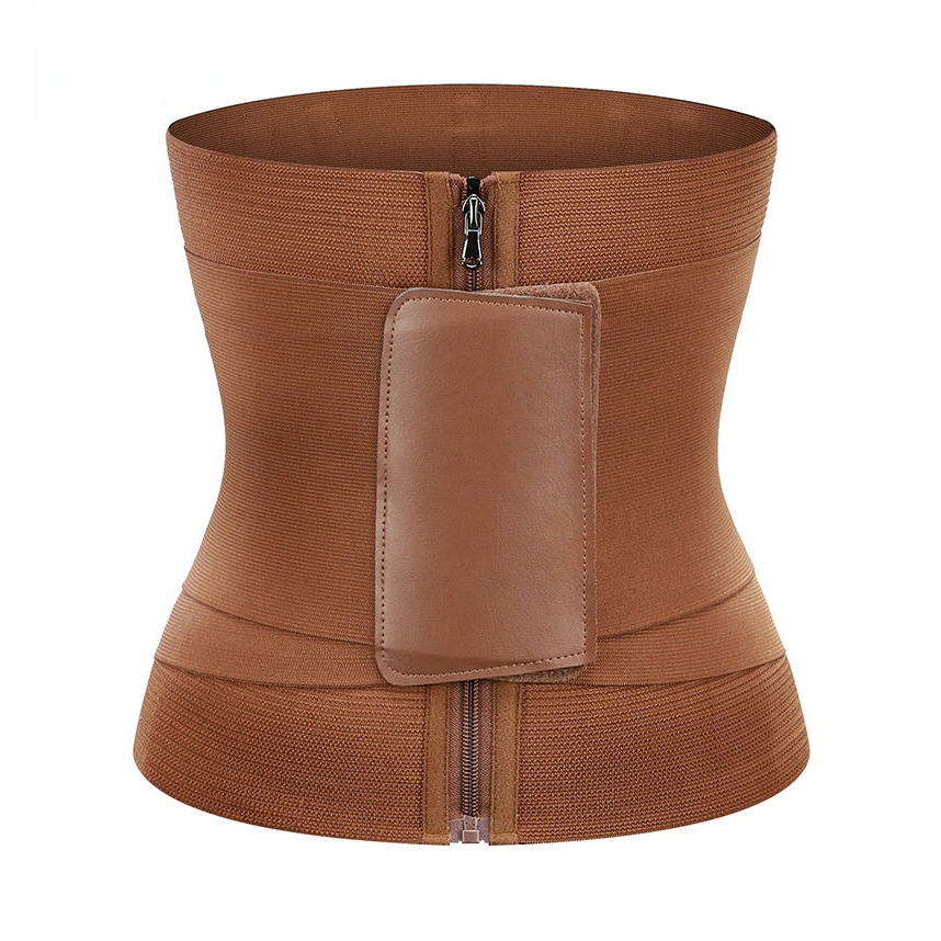 A stylish waist trainer corset designed for women, featuring adjustable straps and a sleek design for body shaping.