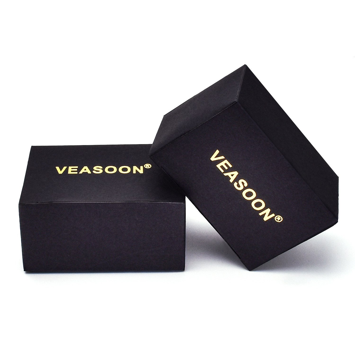 Stylish Black 8 Cufflinks made of stainless steel with a unique hand-painted design, presented in an elegant luxury box.