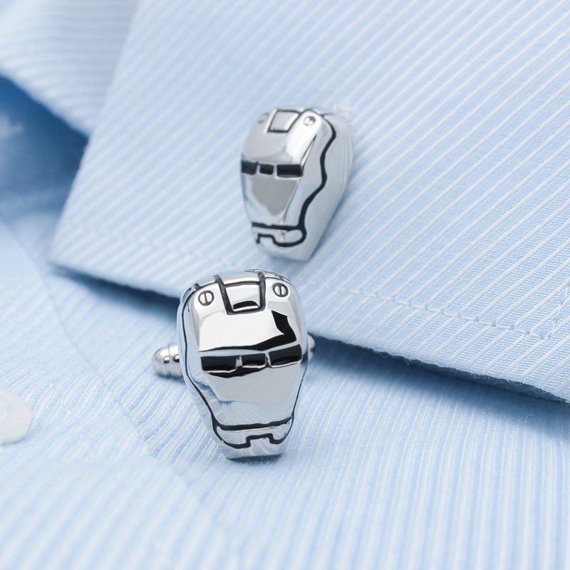 Iron Man face cufflinks