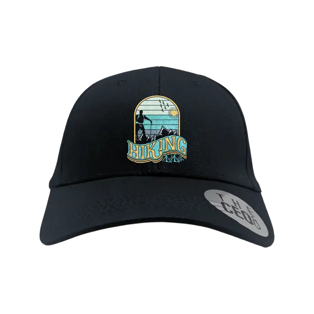 Adventure Is Calling Embroidered Baseball Hat featuring a unique design, made from 100% cotton with a snapback closure.