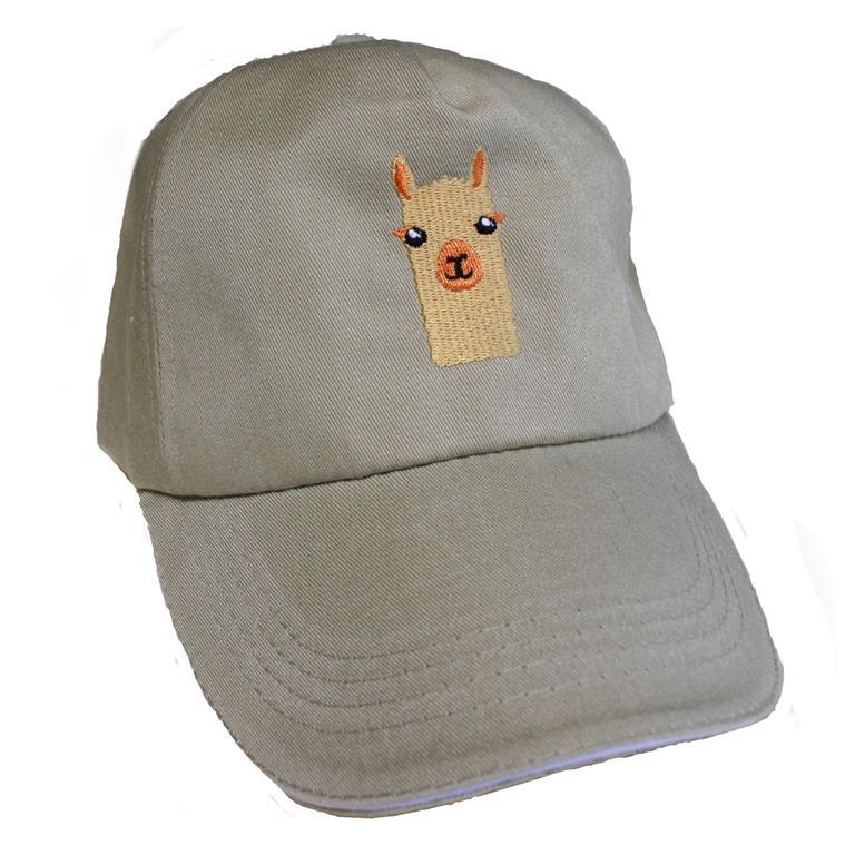 A stylish alpaca baseball cap featuring a cute embroidered alpaca design, adjustable strap, and made from high-quality cotton in various colors.