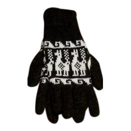 A pair of soft and stylish Alpaca Inca Gloves featuring bold Inca designs, made from a high-quality alpaca blend, perfect for winter wear.