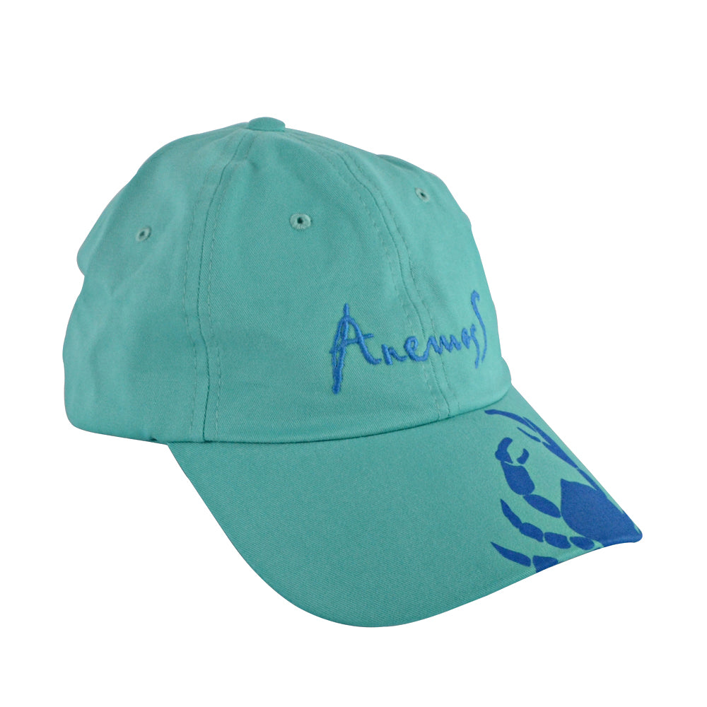 Anemoss Marine Collection Crab Snapback Cap aus 100% Baumwolle mit sportlichem Krebs-Muster und breitem Hutschirm für optimalen Sonnenschutz.