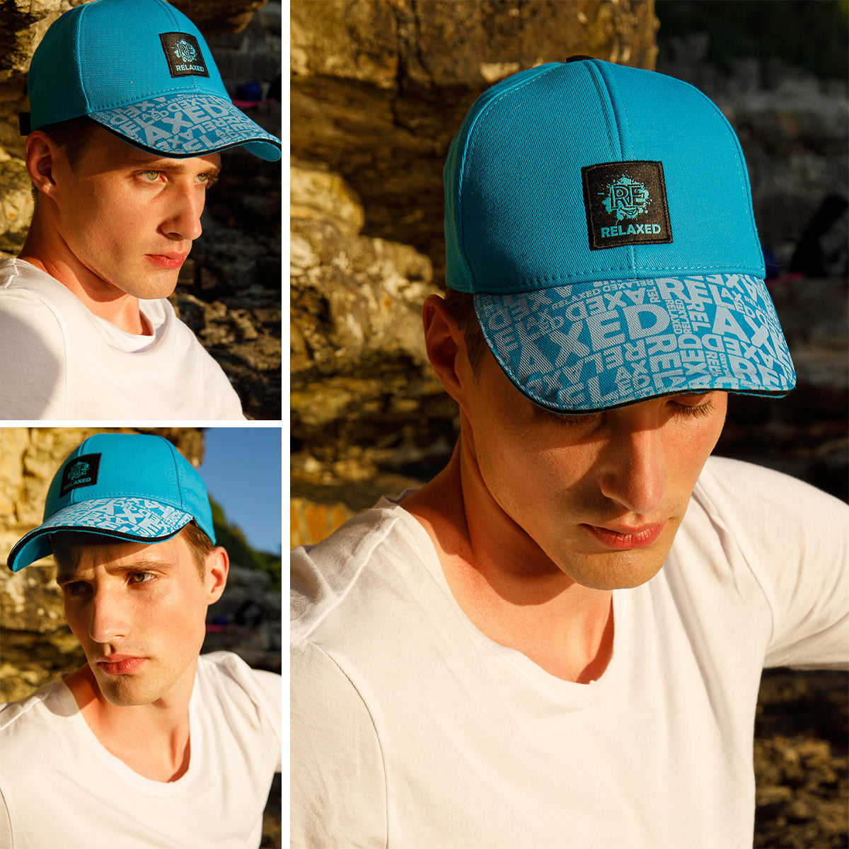 Biggdesign Moods Up Relaxed Baseball Cap in cotton with a curved brim and adjustable strap, featuring a sporty design.