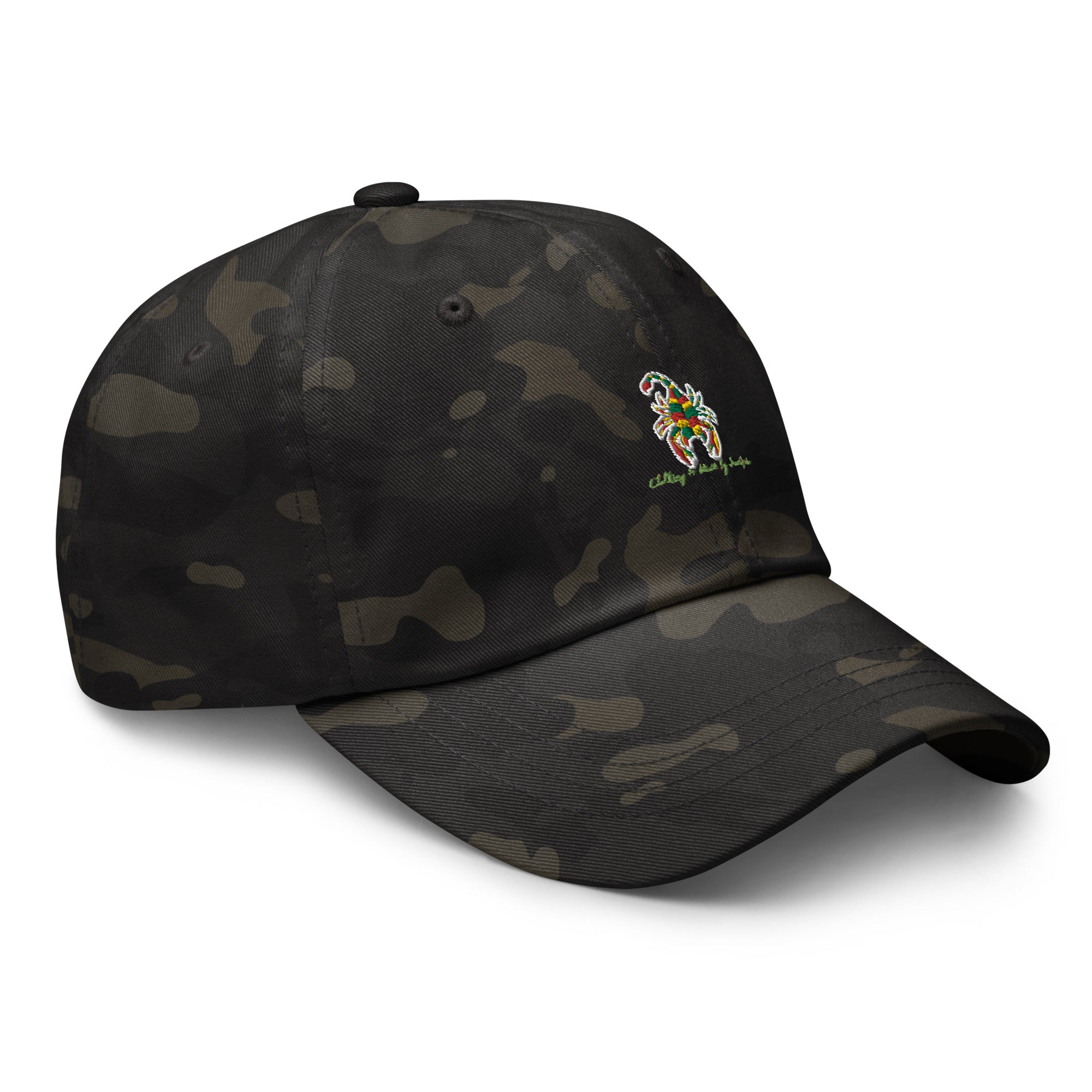 CHBS CAMO Multicam dad hat featuring a classic design with MultiCam® pattern, adjustable strap, and curved visor.