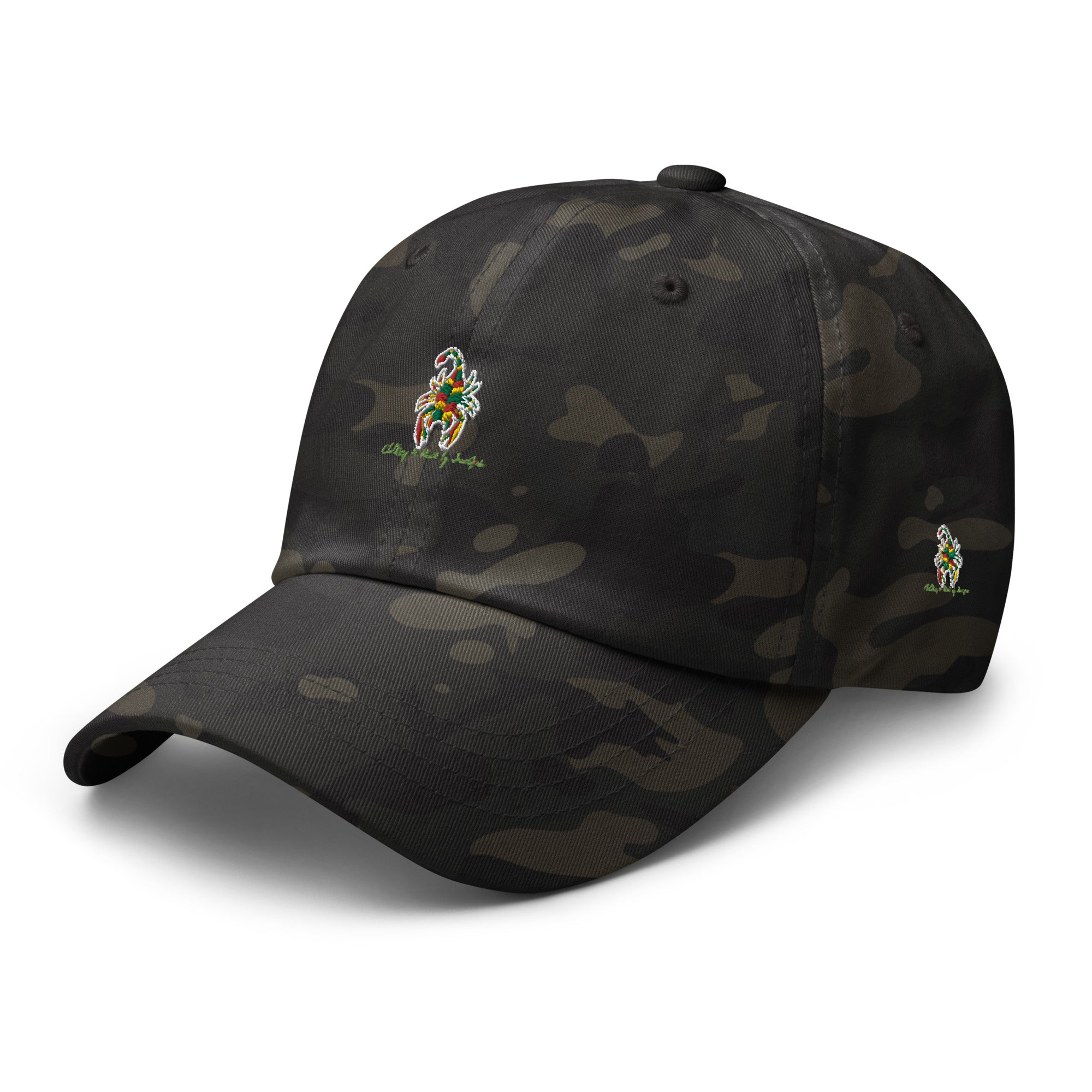 CHBS CAMO Multicam dad hat featuring a classic design with MultiCam® pattern, adjustable strap, and curved visor.