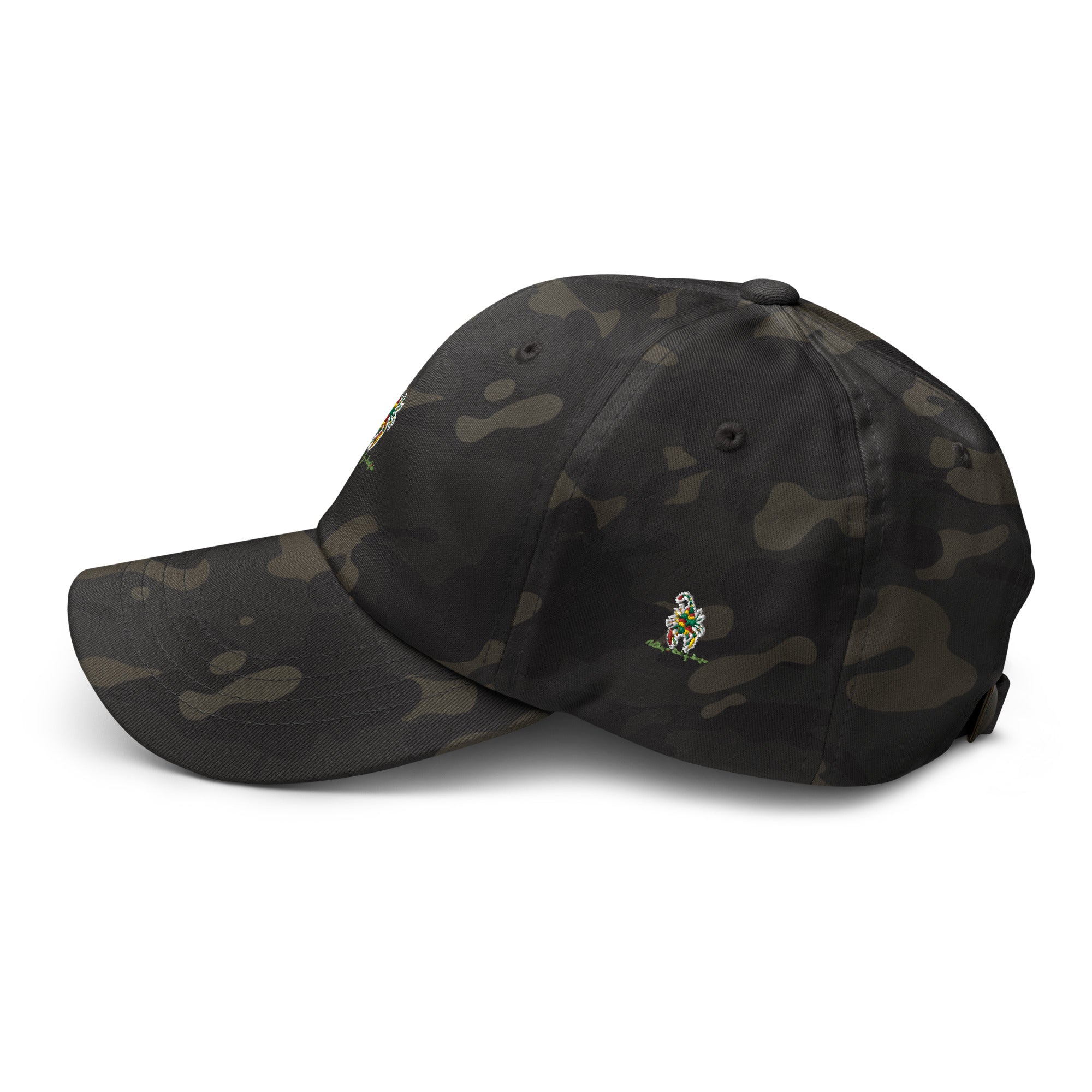 CHBS CAMO Multicam dad hat featuring a classic design with MultiCam® pattern, adjustable strap, and curved visor.