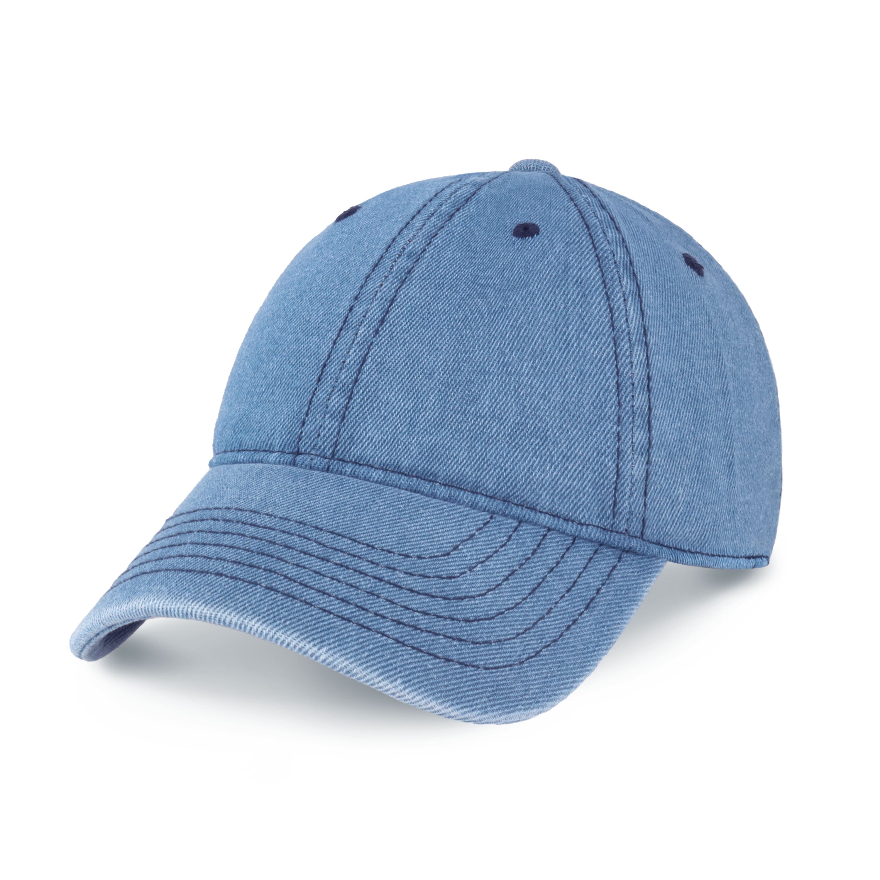 Classic Everyday Baseball Cap in various colors with a curved bill and adjustable back buckle.