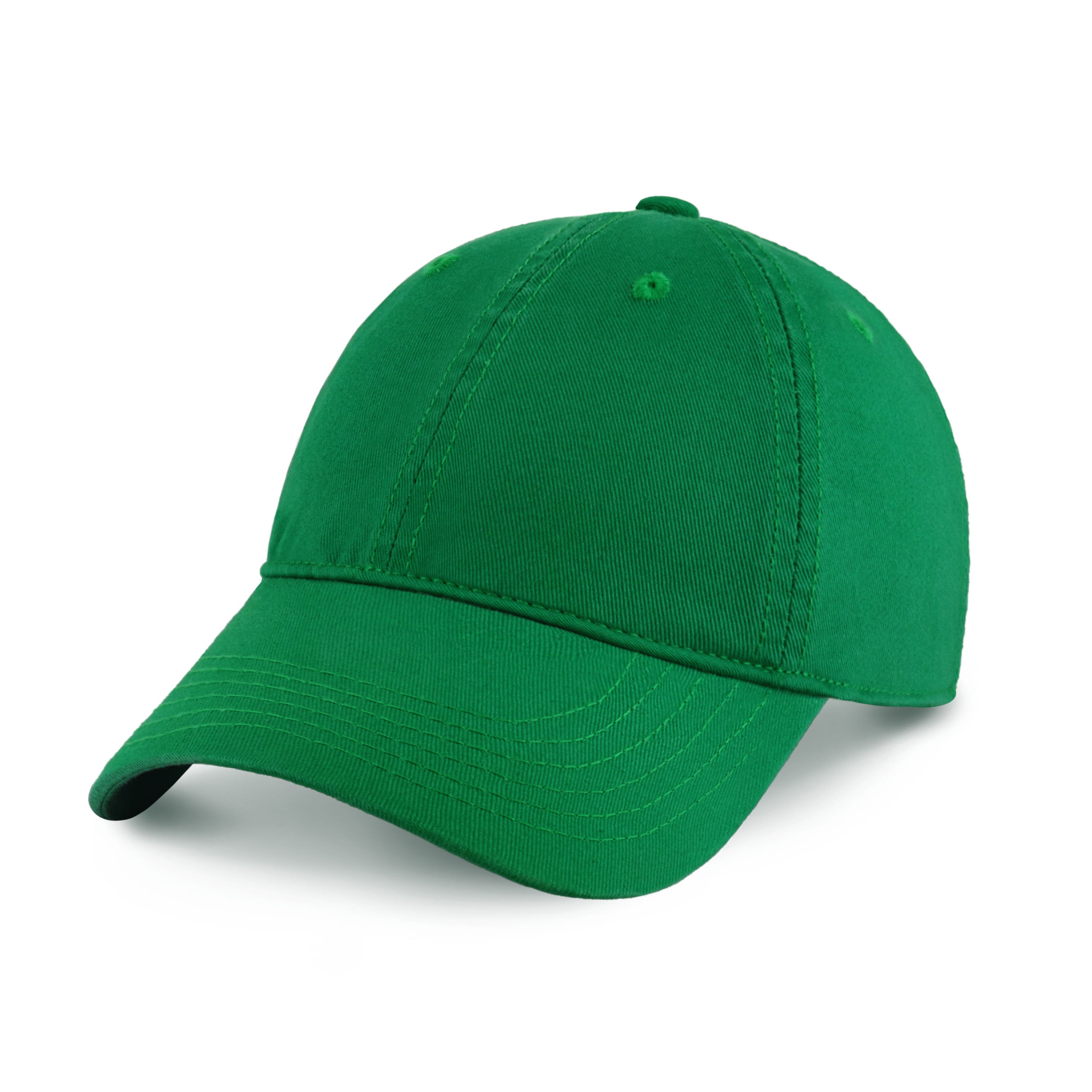 Classic Everyday Baseball Cap in various colors with a curved bill and adjustable back buckle.