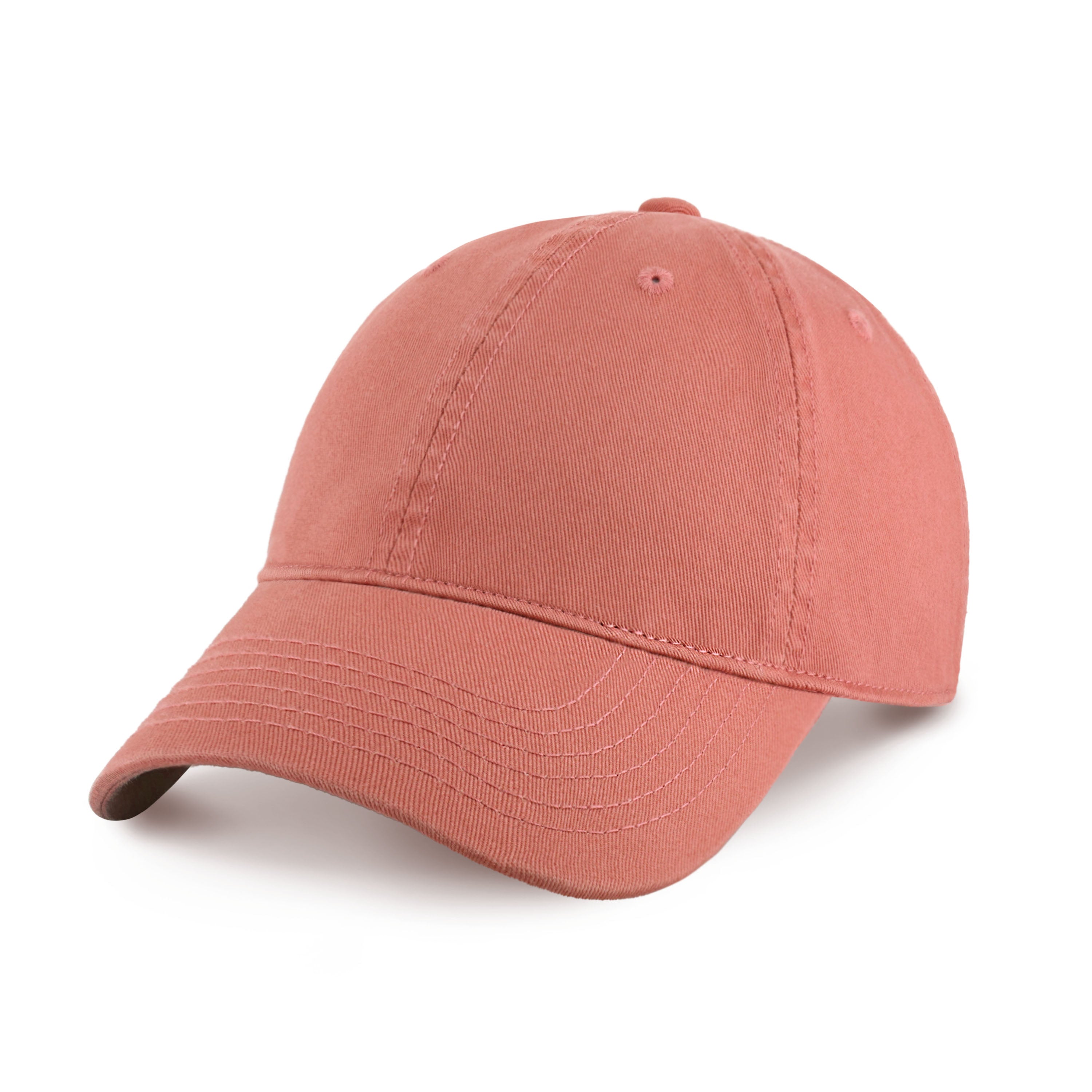 Classic Everyday Baseball Cap in various colors with a curved bill and adjustable back buckle.