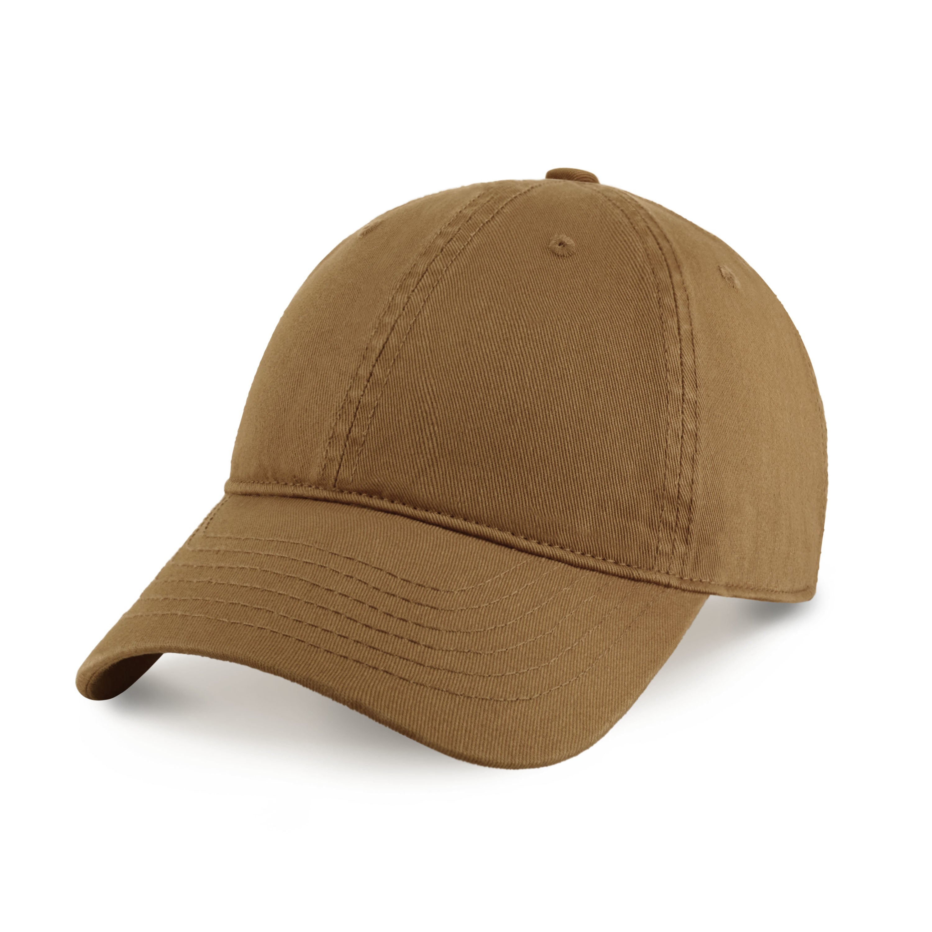 Classic Everyday Baseball Cap in various colors with a curved bill and adjustable back buckle.