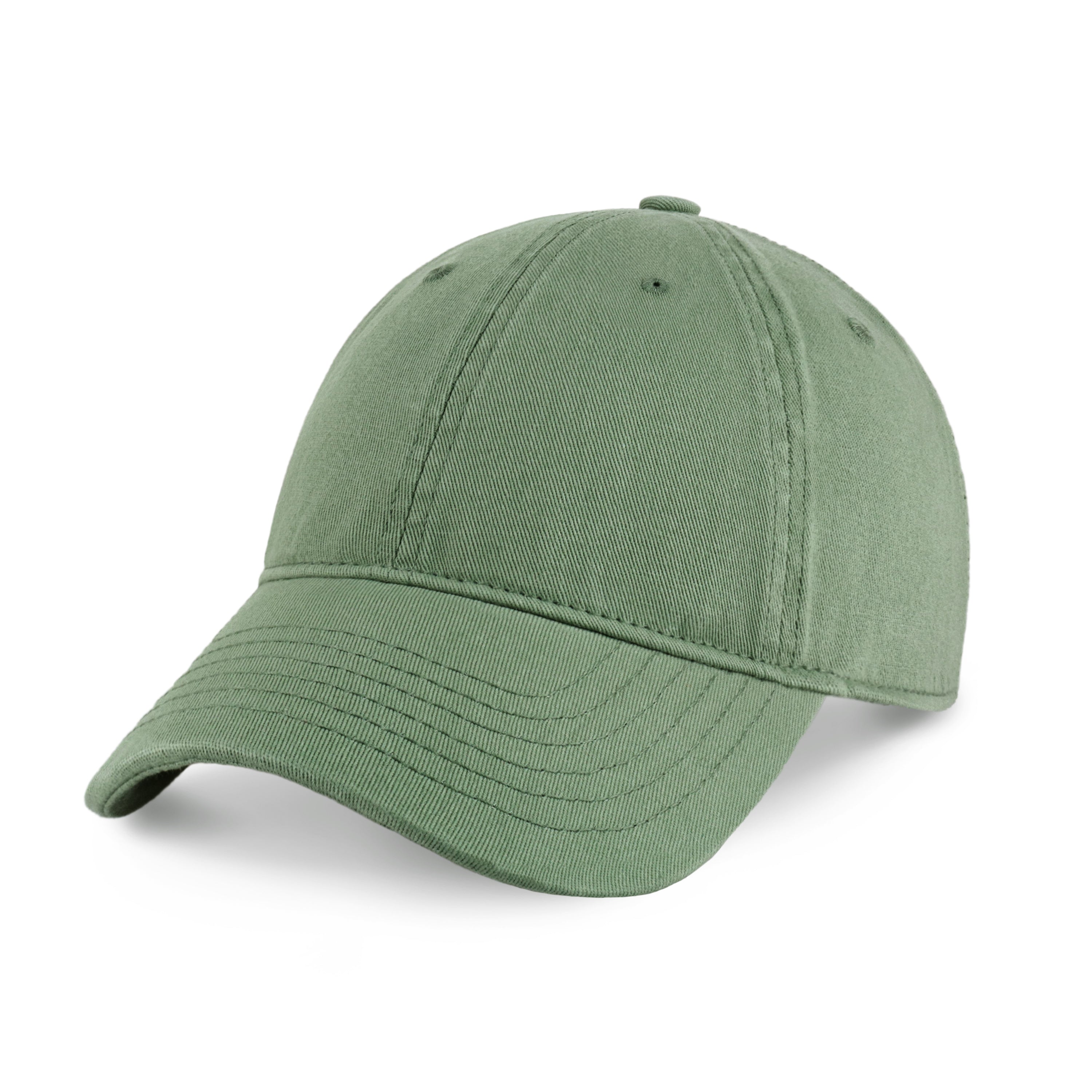 Classic Everyday Baseball Cap in various colors with a curved bill and adjustable back buckle.