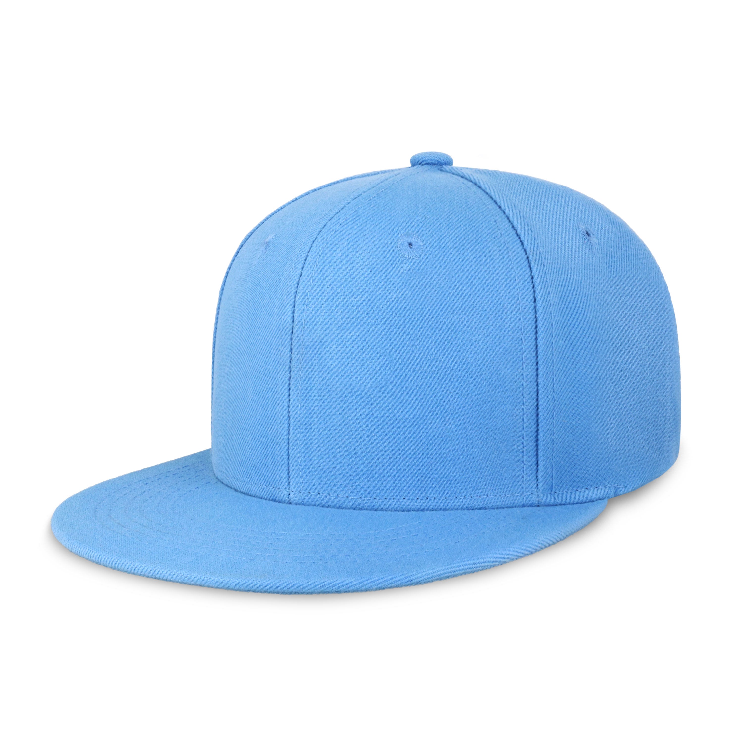 Classic Flat Bill Snapback hat in various colors with a structured fit and flat bill design.