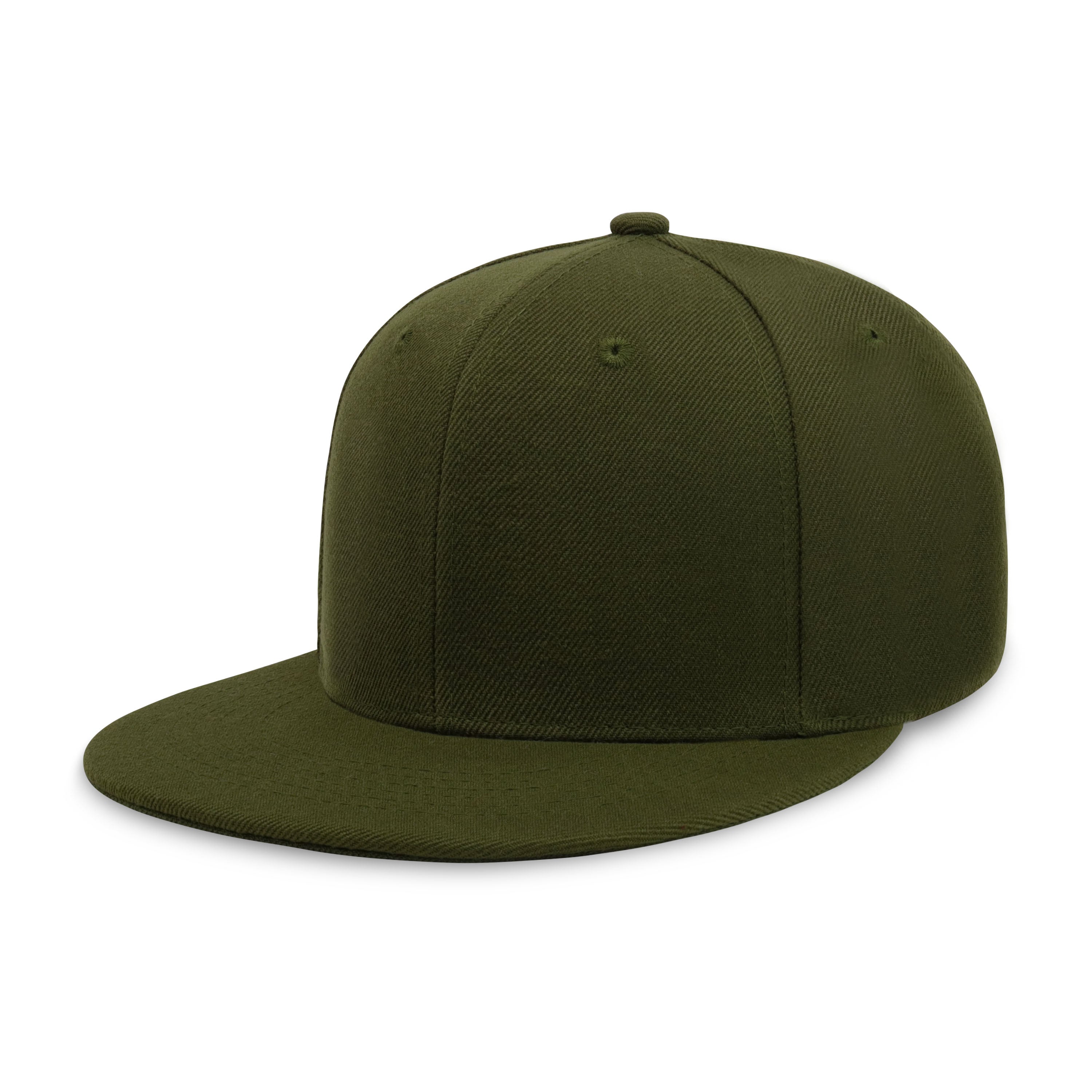 Classic Flat Bill Snapback hat in various colors with a structured fit and flat bill design.