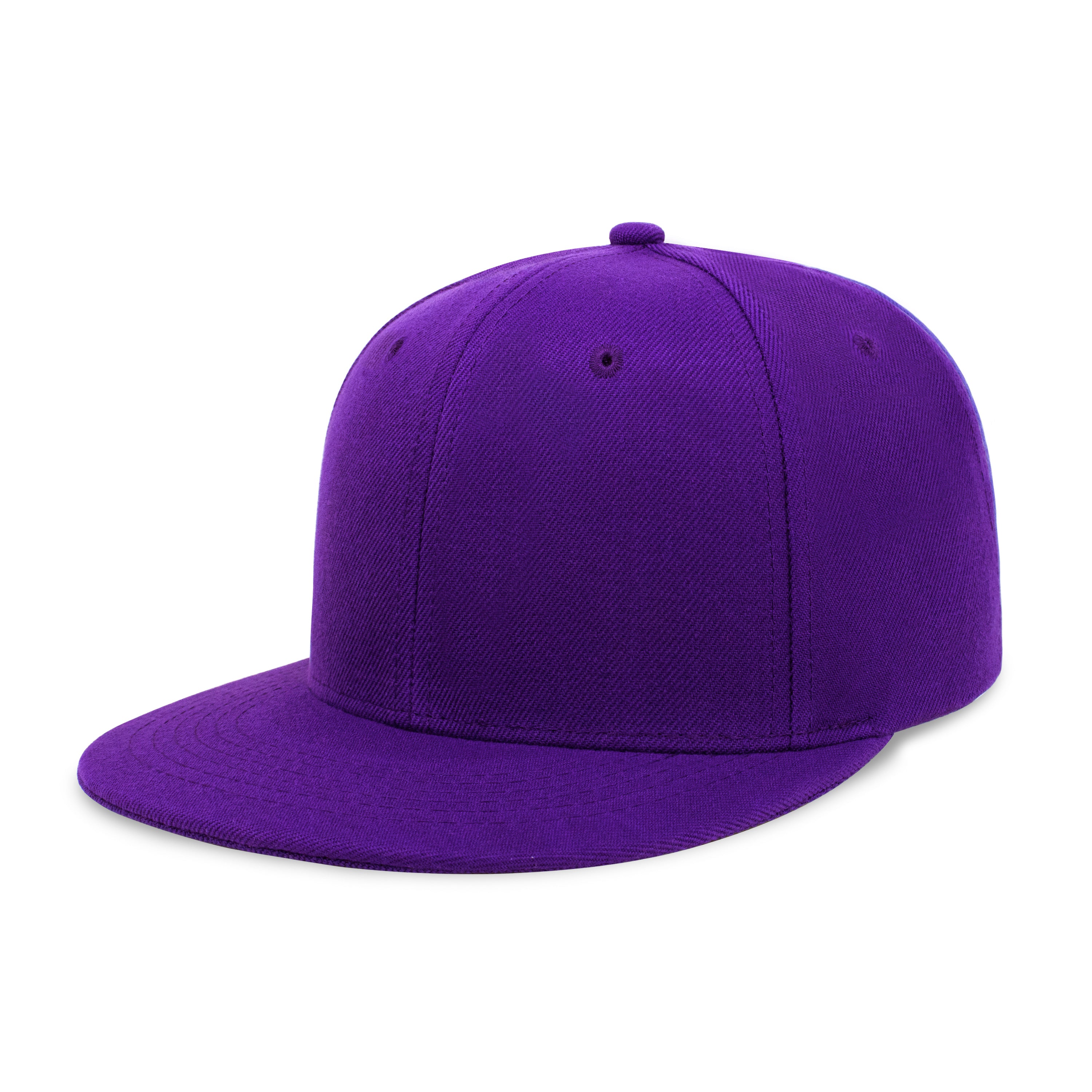 Classic Flat Bill Snapback hat in various colors with a structured fit and flat bill design.