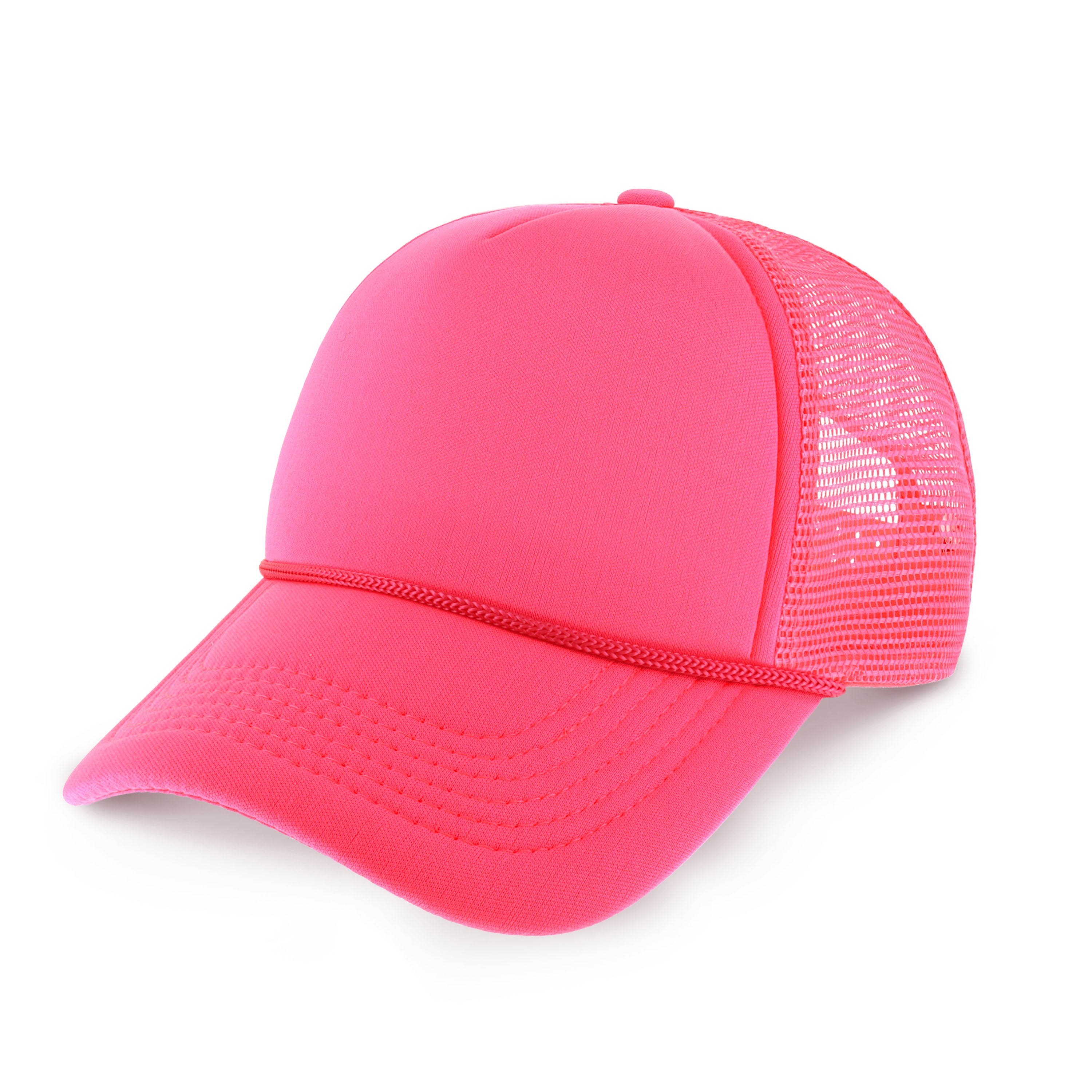 Classic Foam Trucker Cap featuring a low profile design, adjustable fit, and plastic snap closure, perfect for outdoor activities.