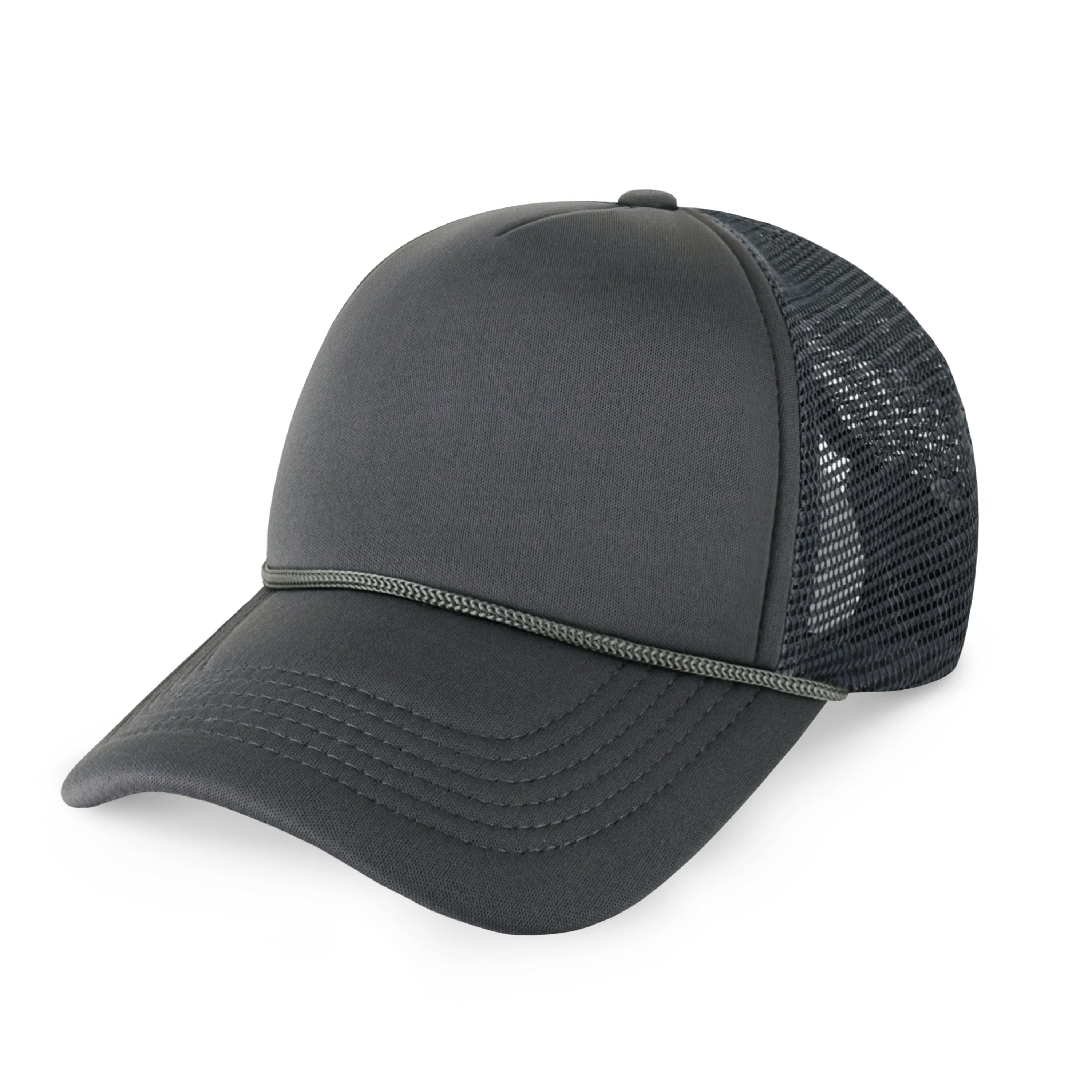 Classic Foam Trucker Cap featuring a low profile design, adjustable fit, and plastic snap closure, perfect for outdoor activities.