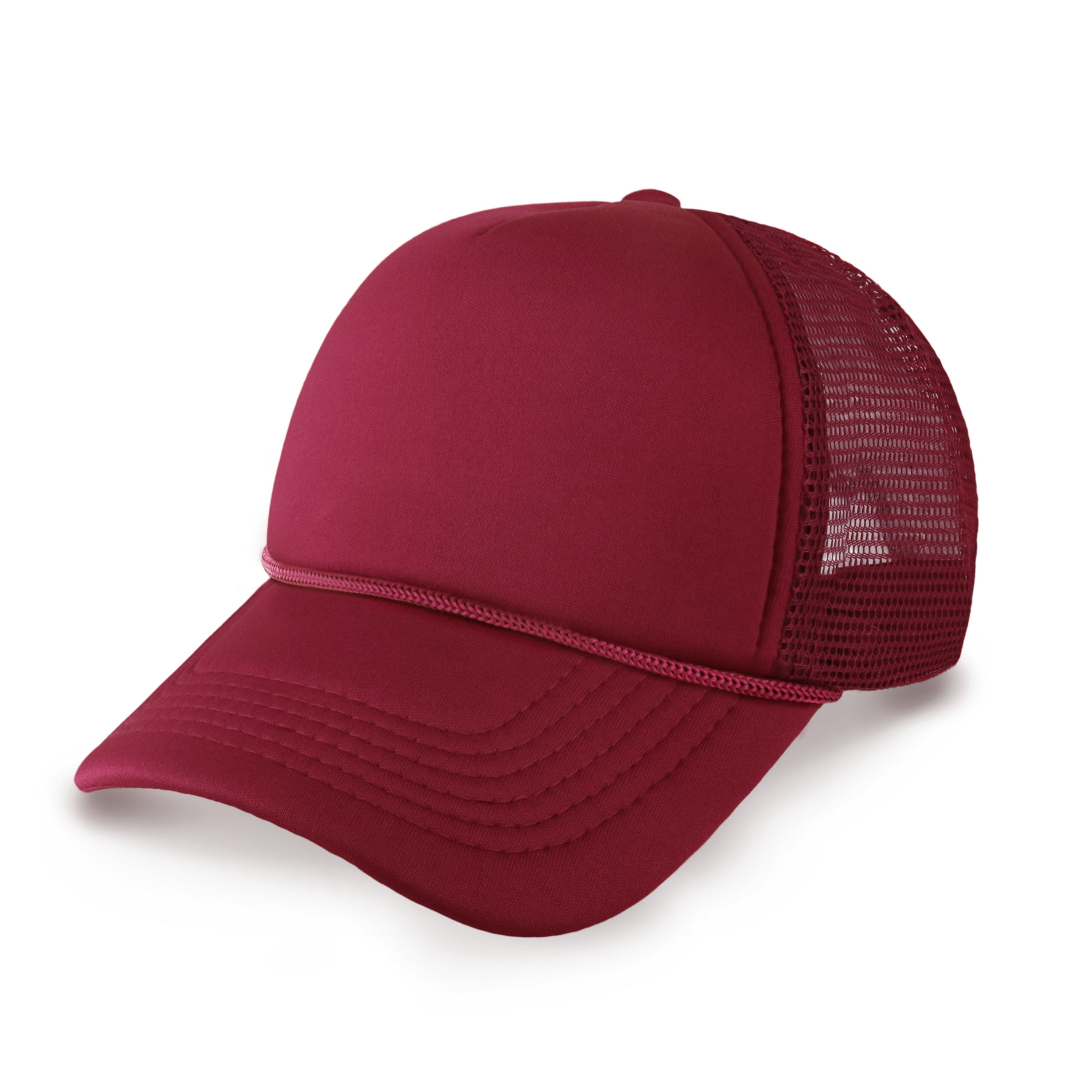 Classic Foam Trucker Cap featuring a low profile design, adjustable fit, and plastic snap closure, perfect for outdoor activities.