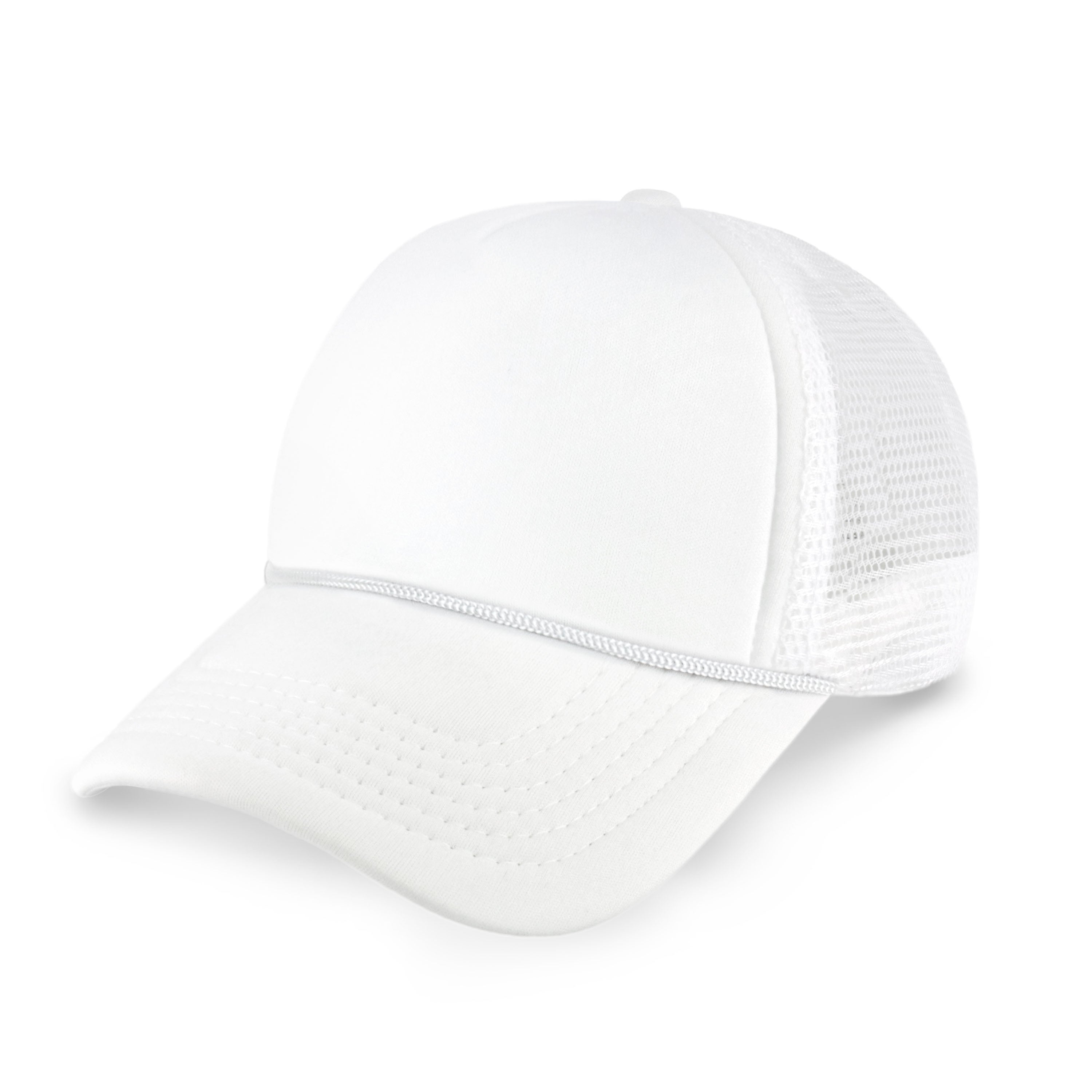 Classic Foam Trucker Cap featuring a low profile design, adjustable fit, and plastic snap closure, perfect for outdoor activities.