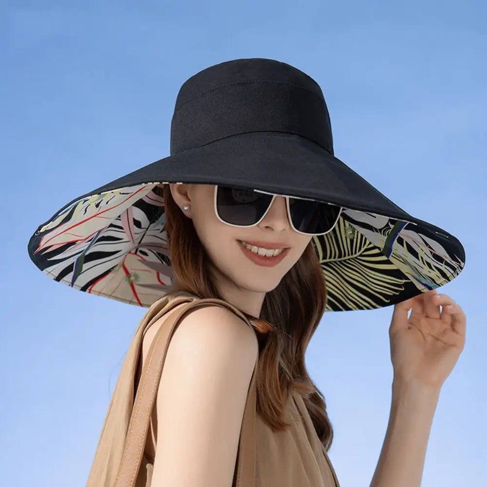 A stylish Cotton Women Fisherman Hat with a large brim, perfect for sun protection and outdoor activities, made from breathable cotton material.