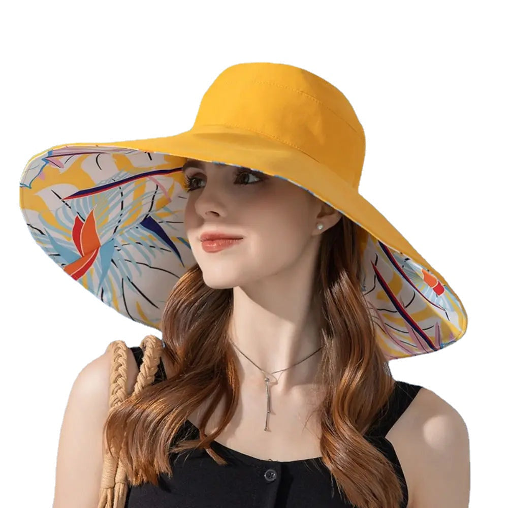 A stylish Cotton Women Fisherman Hat with a large brim, perfect for sun protection and outdoor activities, made from breathable cotton material.