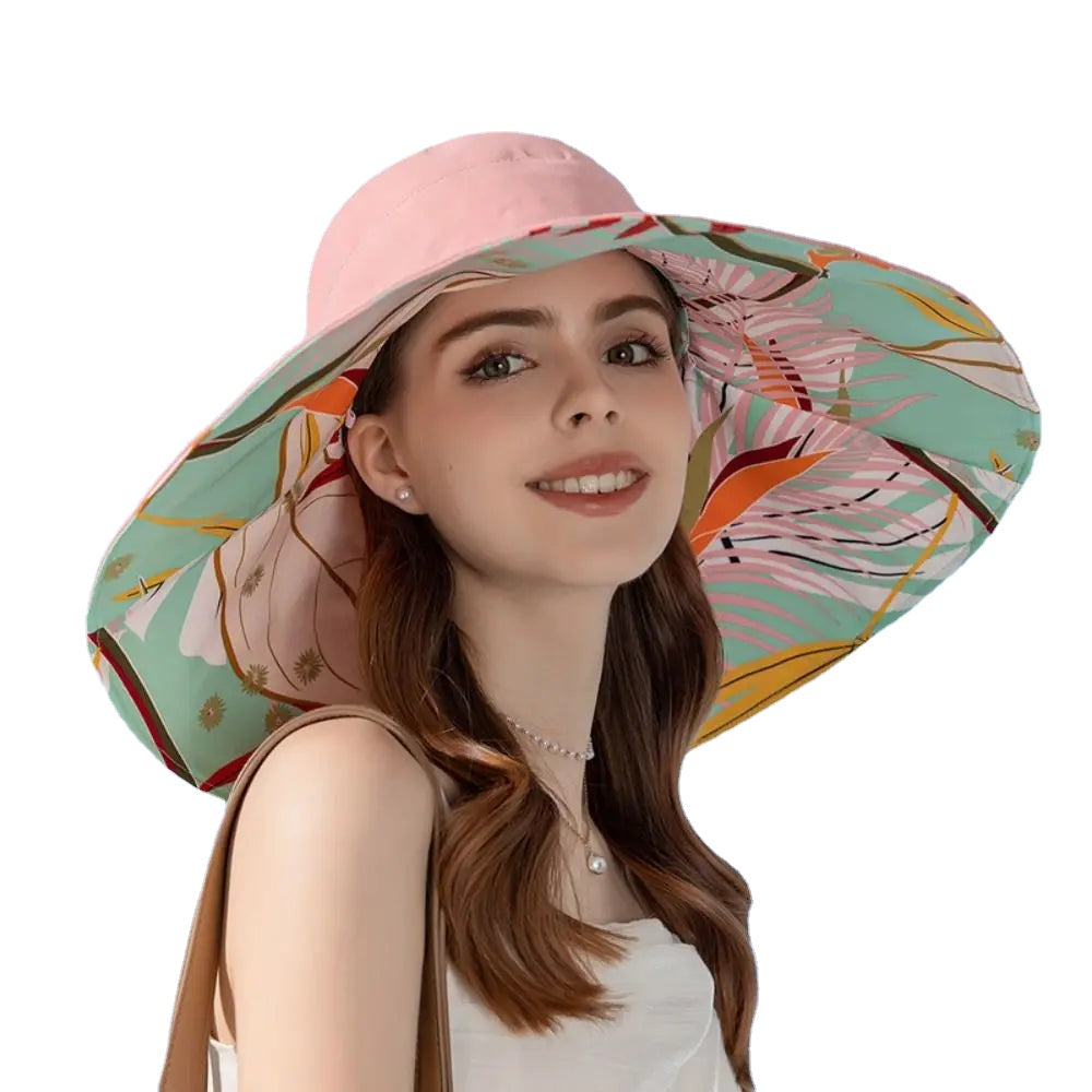 A stylish Cotton Women Fisherman Hat with a large brim, perfect for sun protection and outdoor activities, made from breathable cotton material.