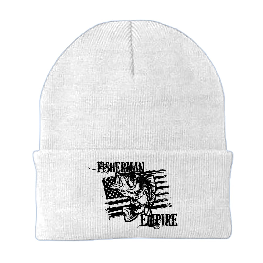 Fisherman Empire Embroidered Beanie showcasing unique embroidery and breathable fabric, perfect for stylish warmth.