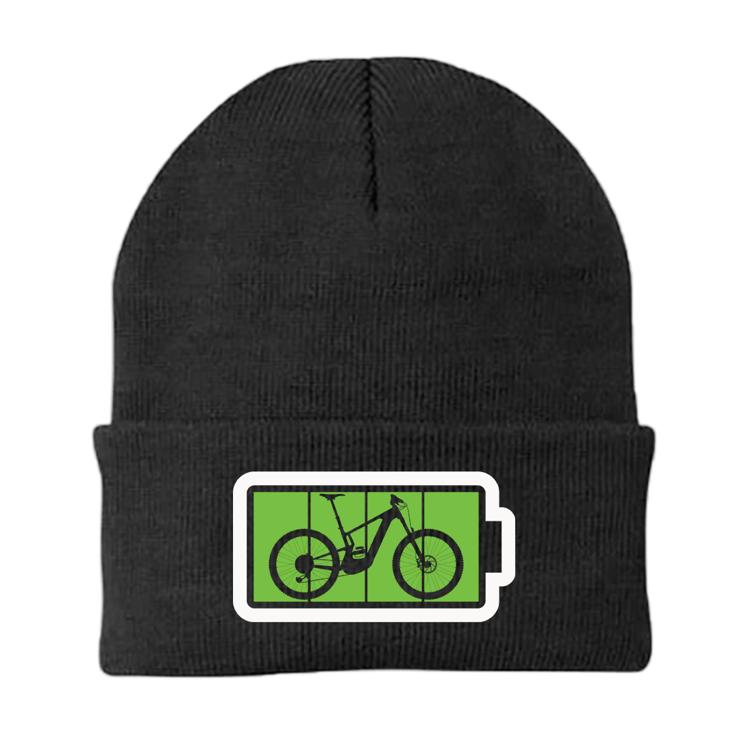 Full Charge Embroidered Beanie showcasing a snug fit and stylish design, suitable for men and women.