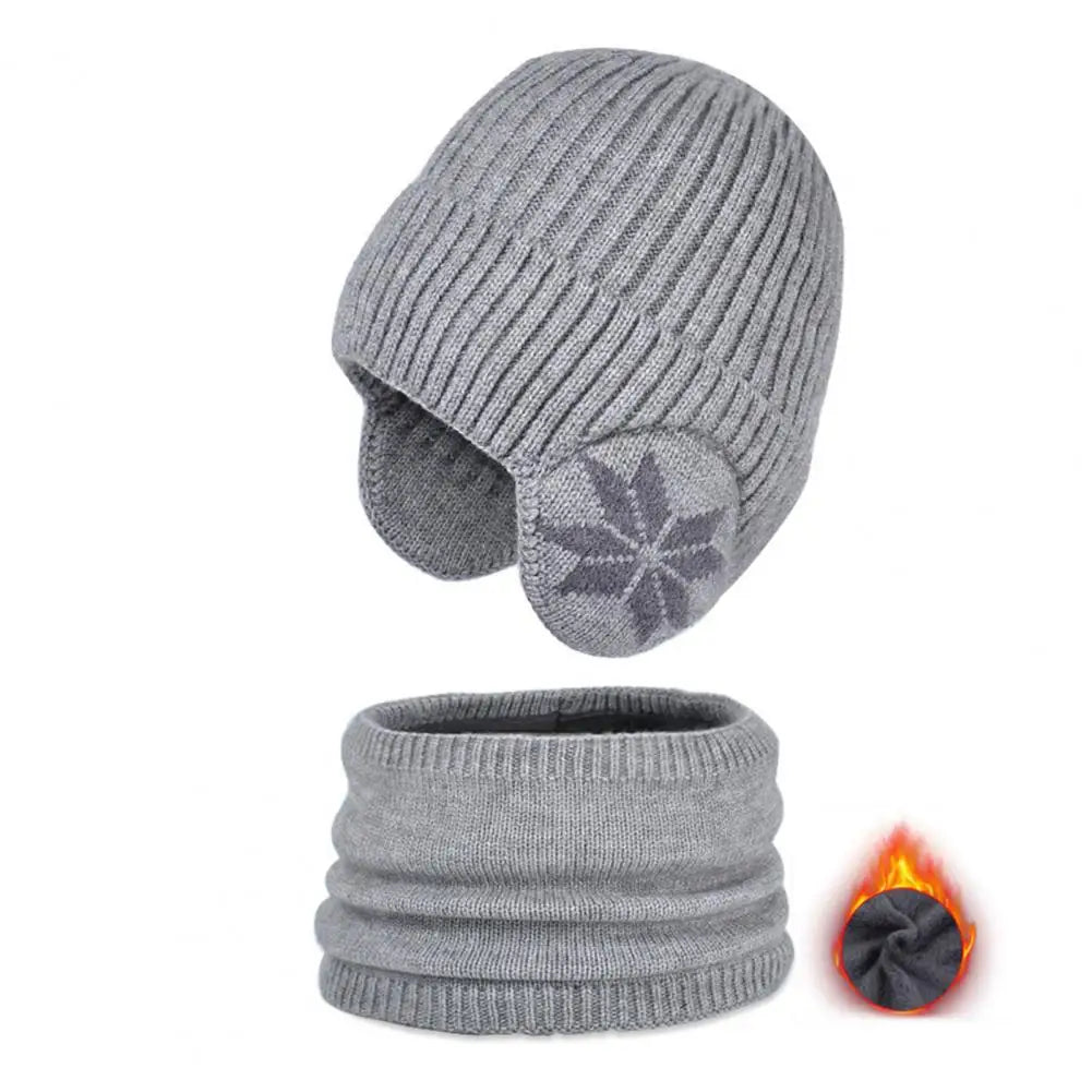 A cozy girls hat and scarf set in stylish design, made from thick acrylic material, perfect for winter wear.