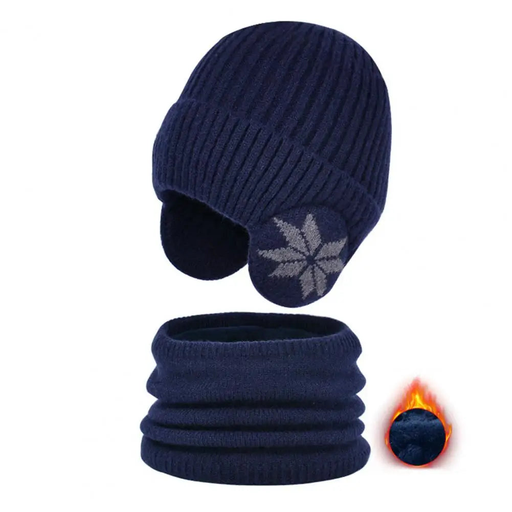 A cozy girls hat and scarf set in stylish design, made from thick acrylic material, perfect for winter wear.