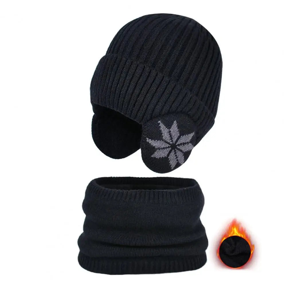 A cozy girls hat and scarf set in stylish design, made from thick acrylic material, perfect for winter wear.