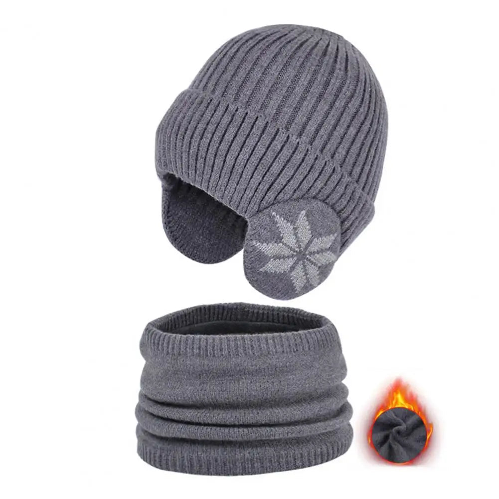 A cozy girls hat and scarf set in stylish design, made from thick acrylic material, perfect for winter wear.