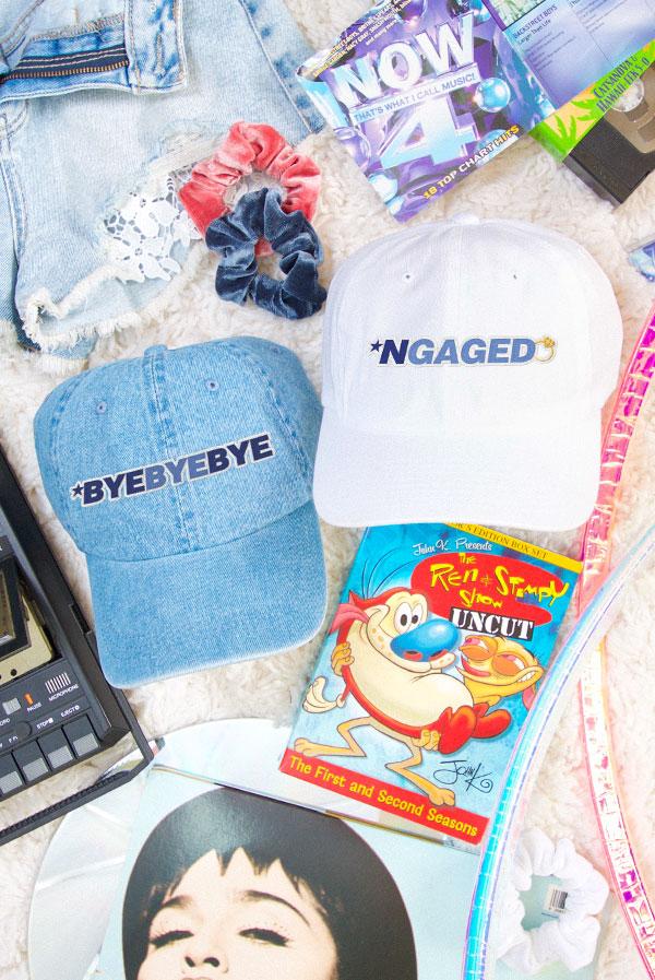 Main *NGAGED 90's Hats - Lots of Phrases for Your Ultimate Boy Band image