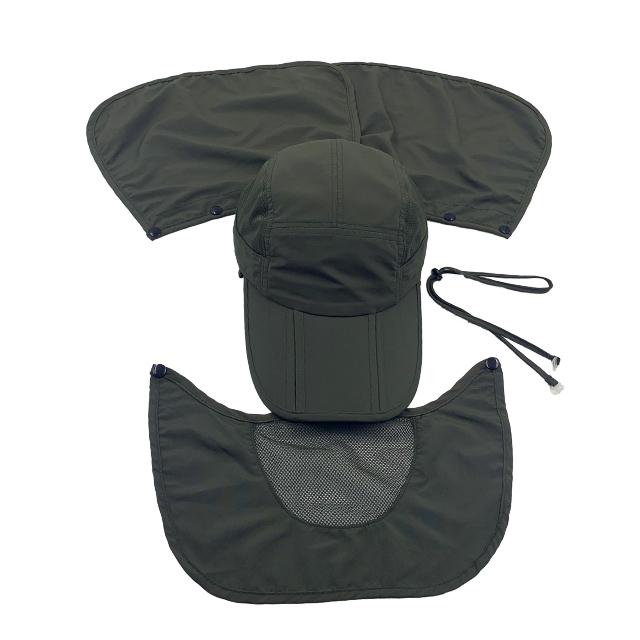 SOBEYO Outdoor Snap Hat featuring a boonie brim and ear neck cover, ideal for sun protection during outdoor activities.