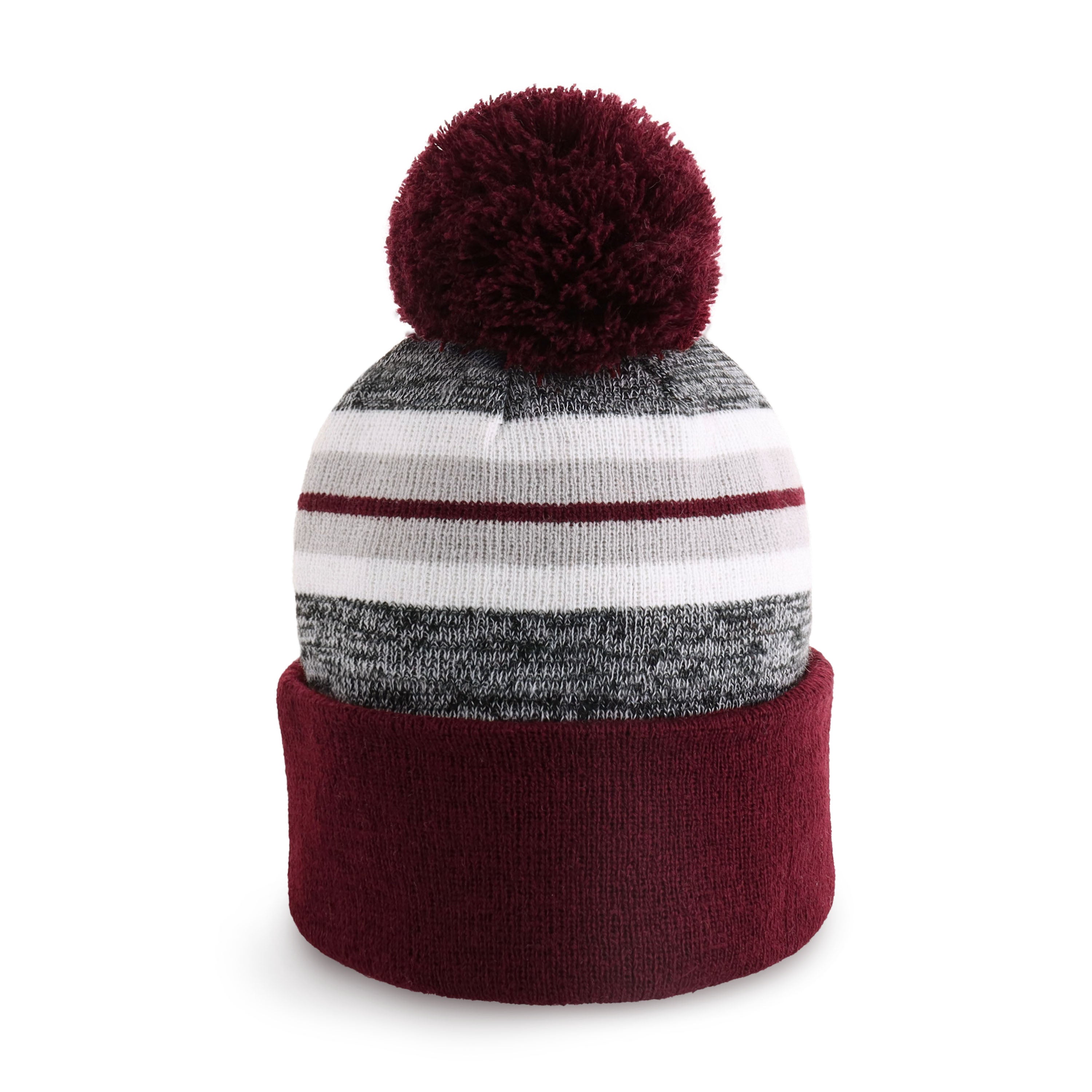 Stripe Sport Pom Beanie featuring a stylish stripe design and adjustable fit, perfect for outdoor activities.