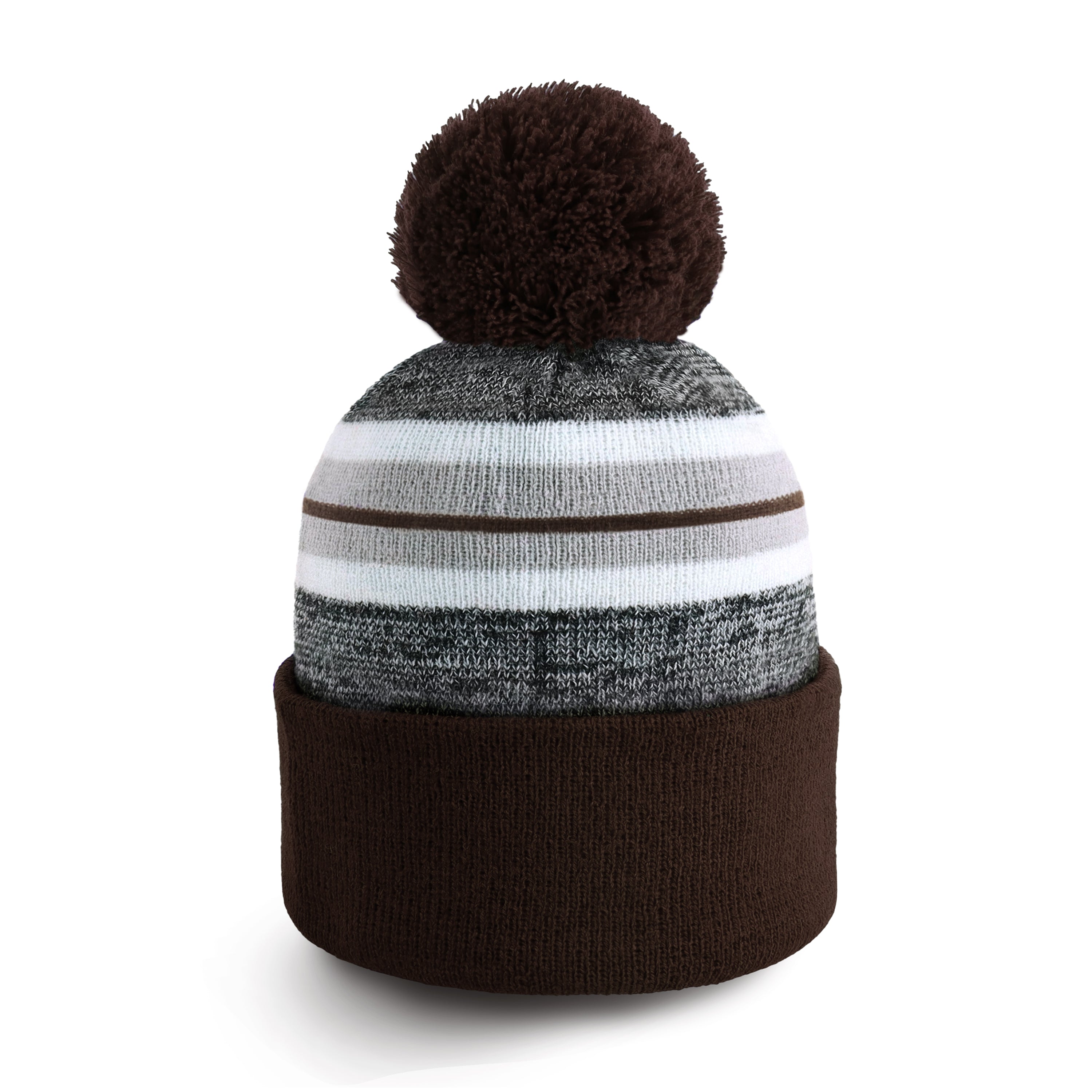 Stripe Sport Pom Beanie featuring a stylish stripe design and adjustable fit, perfect for outdoor activities.