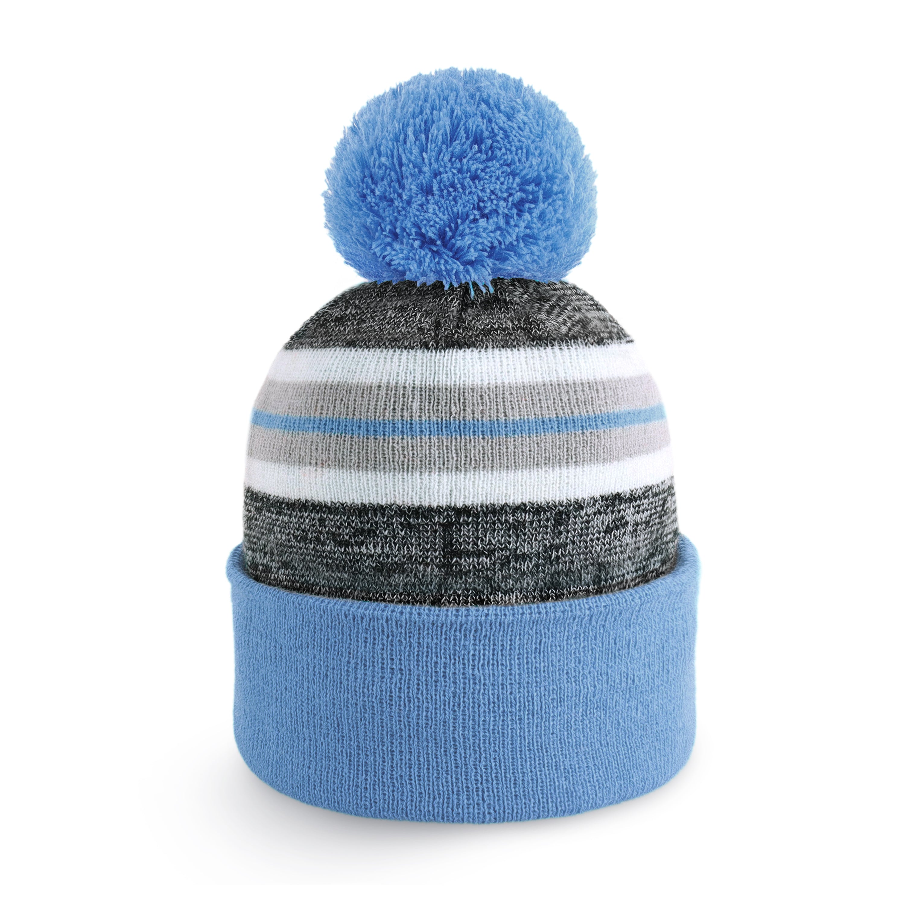 Stripe Sport Pom Beanie featuring a stylish stripe design and adjustable fit, perfect for outdoor activities.