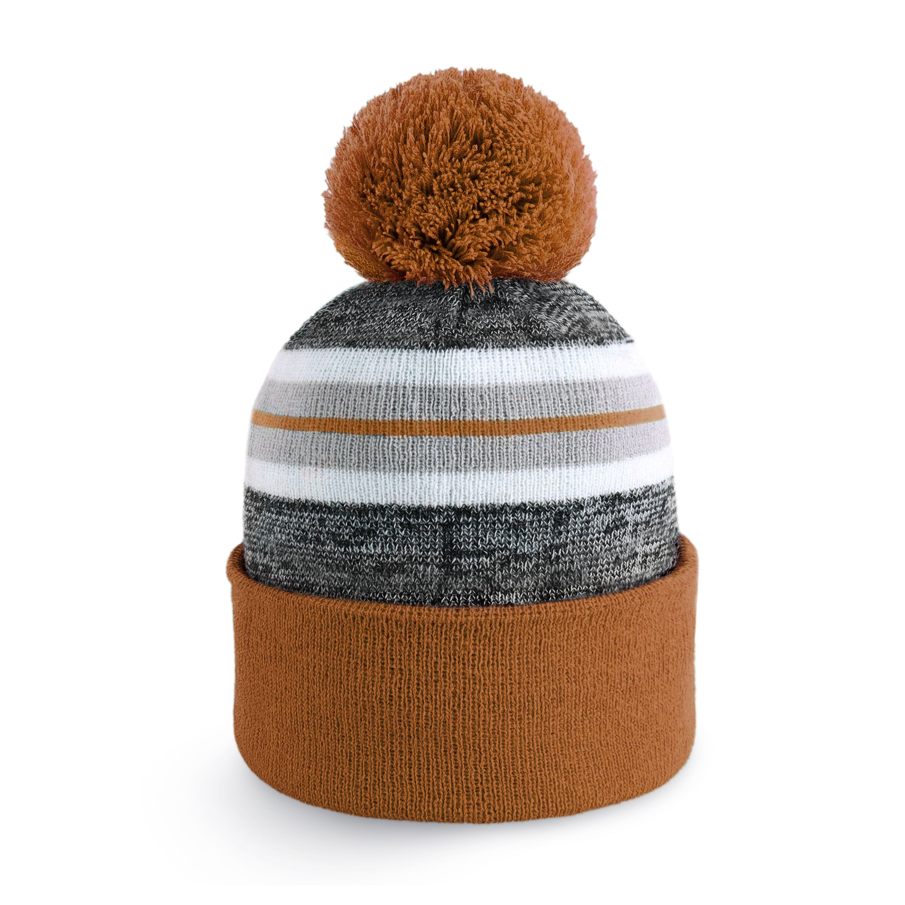 Stripe Sport Pom Beanie featuring a stylish stripe design and adjustable fit, perfect for outdoor activities.