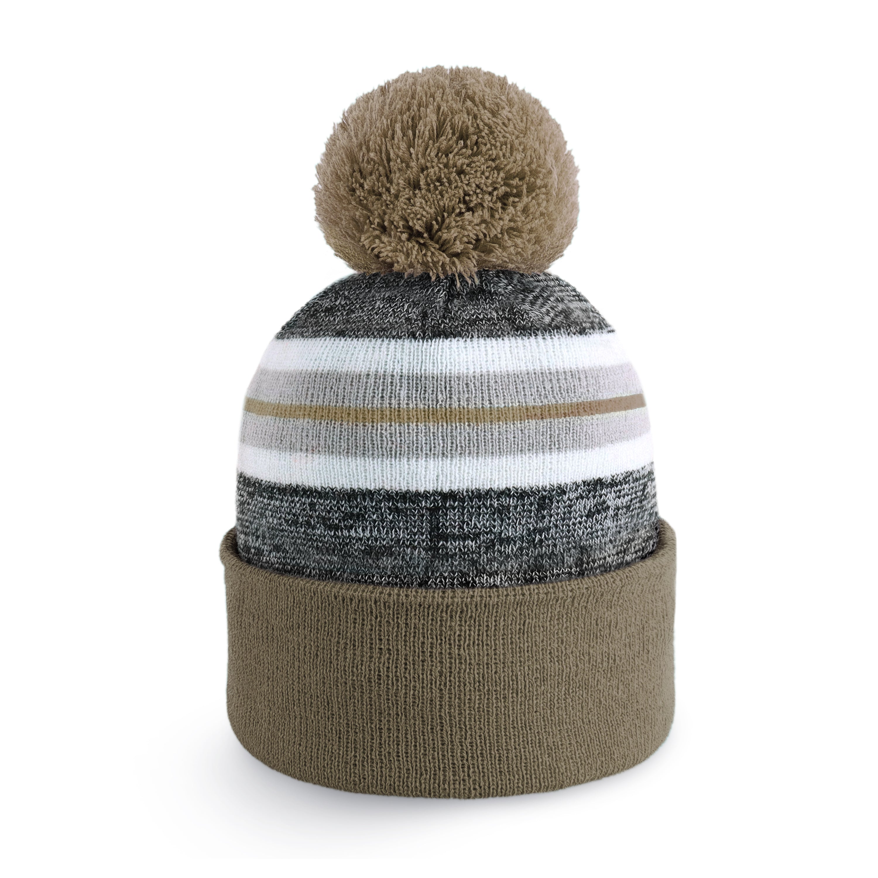 Stripe Sport Pom Beanie featuring a stylish stripe design and adjustable fit, perfect for outdoor activities.