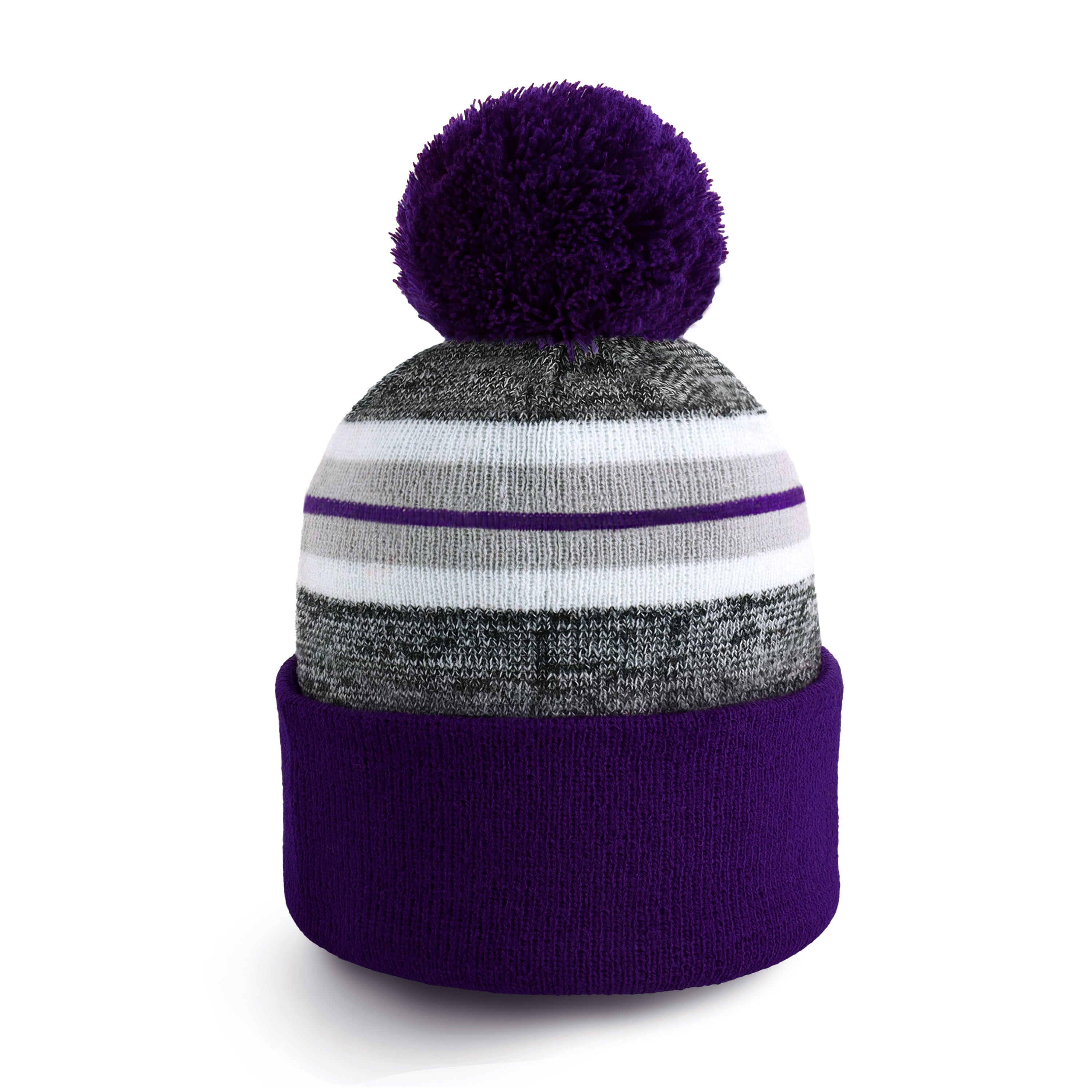 Stripe Sport Pom Beanie featuring a stylish stripe design and adjustable fit, perfect for outdoor activities.