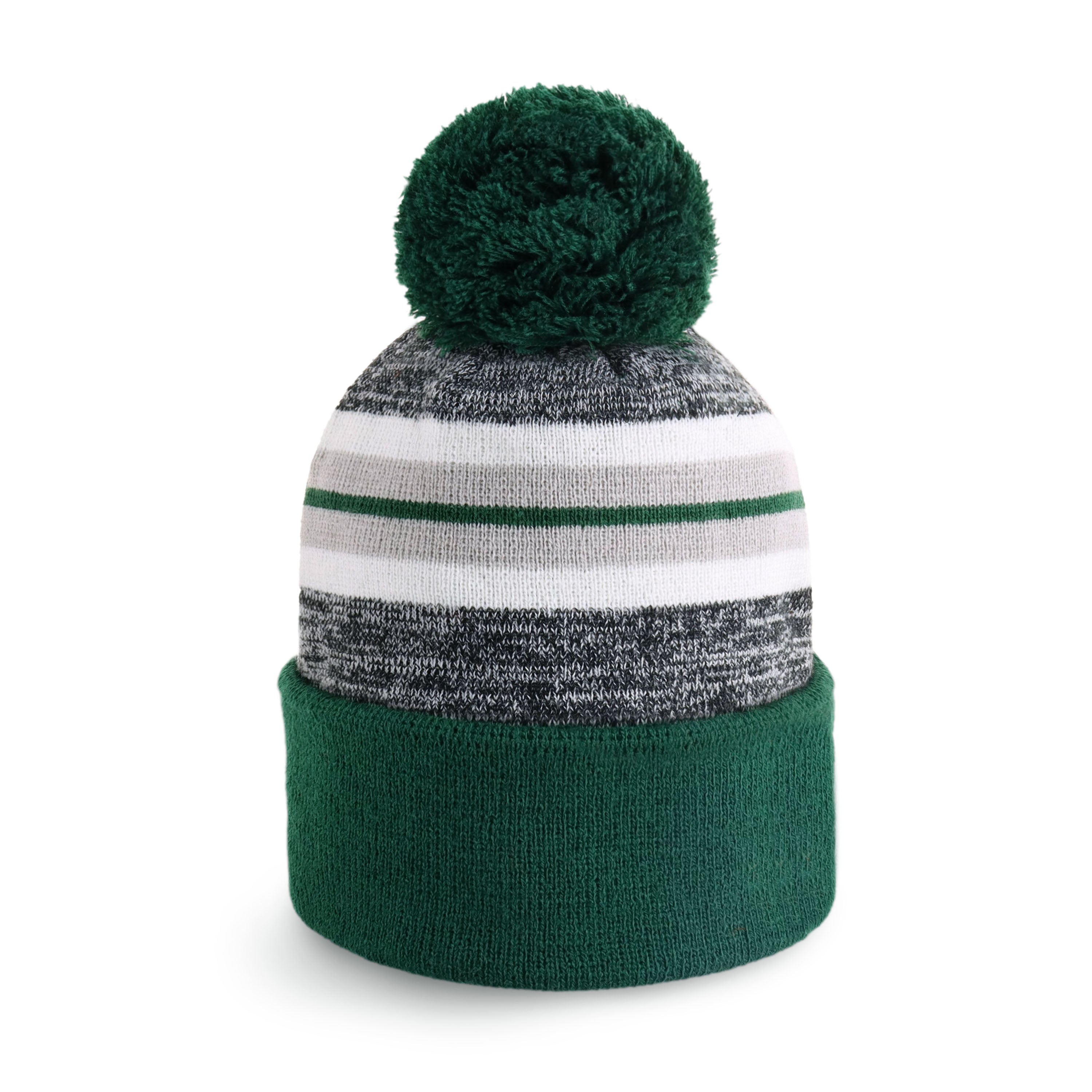 Stripe Sport Pom Beanie featuring a stylish stripe design and adjustable fit, perfect for outdoor activities.