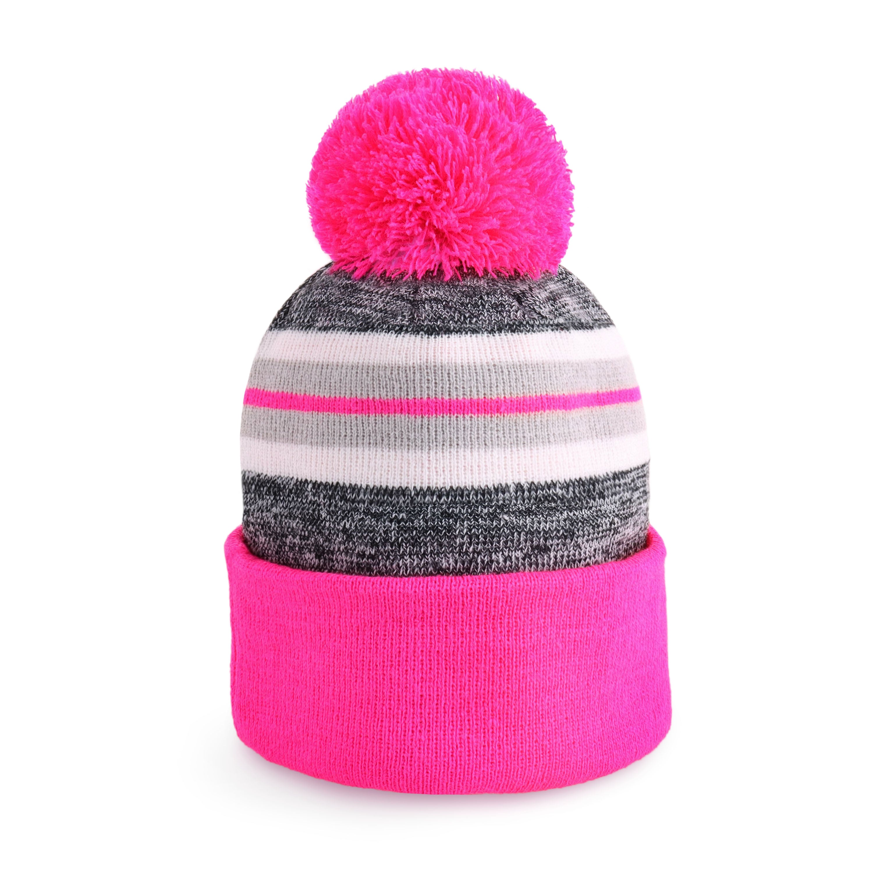 Stripe Sport Pom Beanie featuring a stylish stripe design and adjustable fit, perfect for outdoor activities.