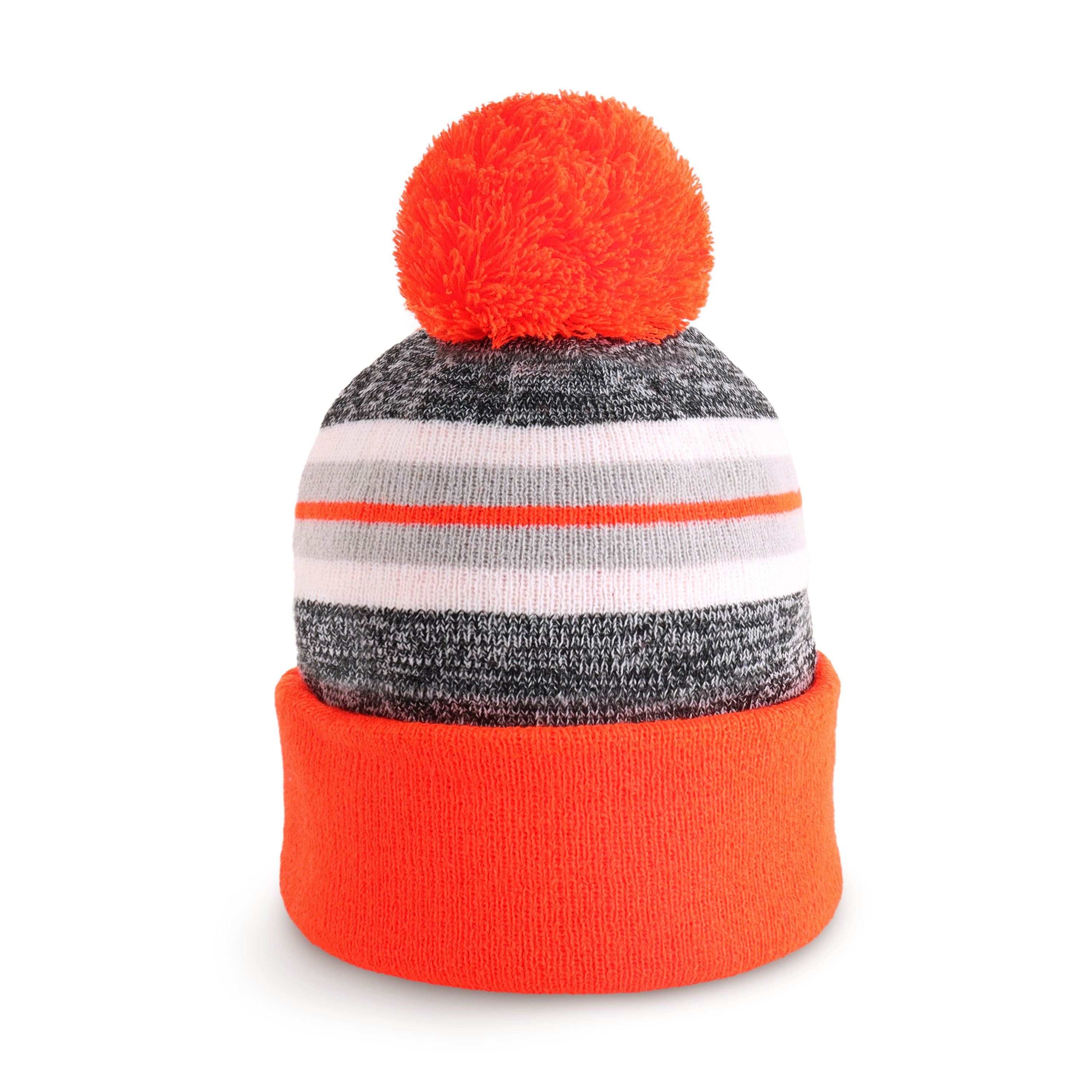 Stripe Sport Pom Beanie featuring a stylish stripe design and adjustable fit, perfect for outdoor activities.