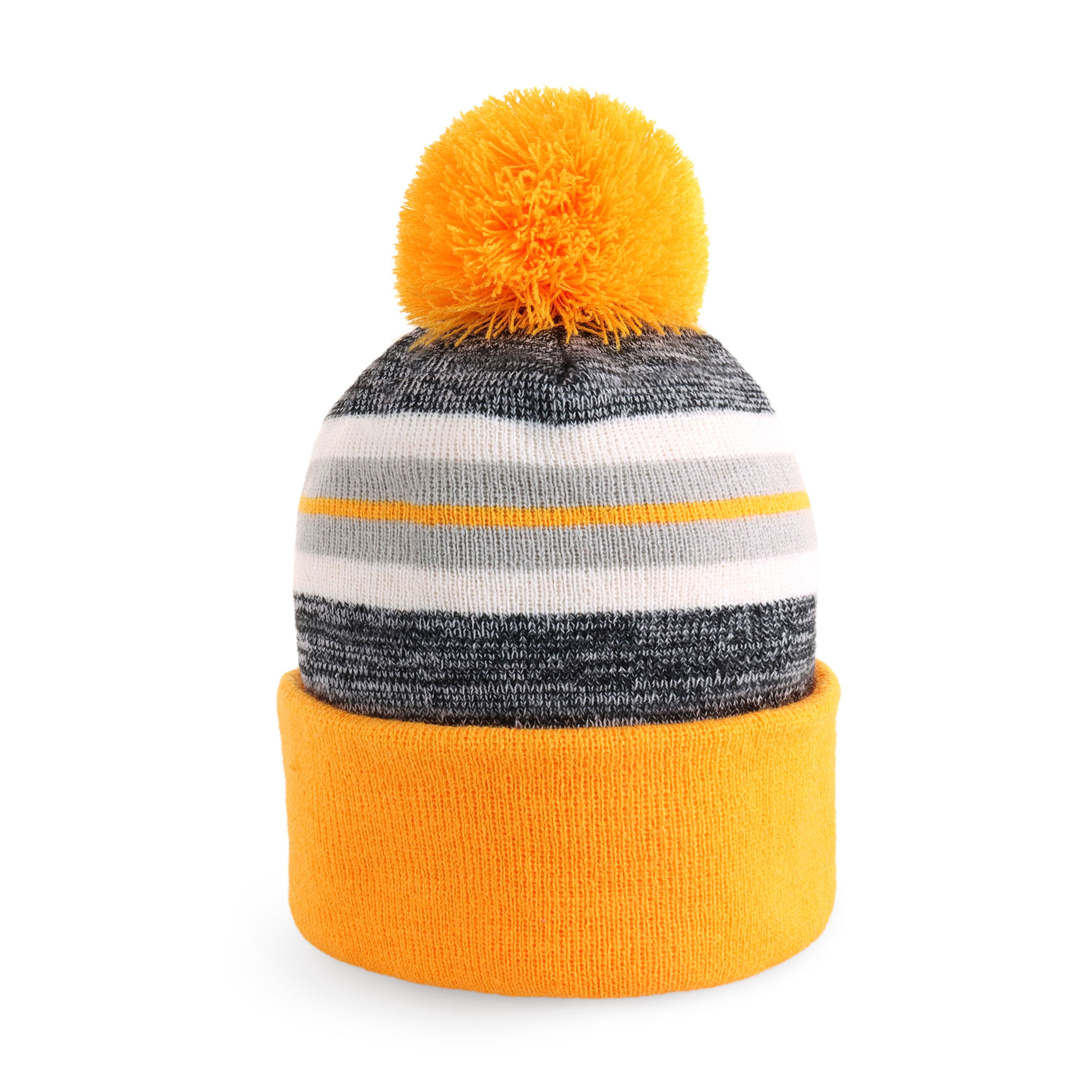 Stripe Sport Pom Beanie featuring a stylish stripe design and adjustable fit, perfect for outdoor activities.