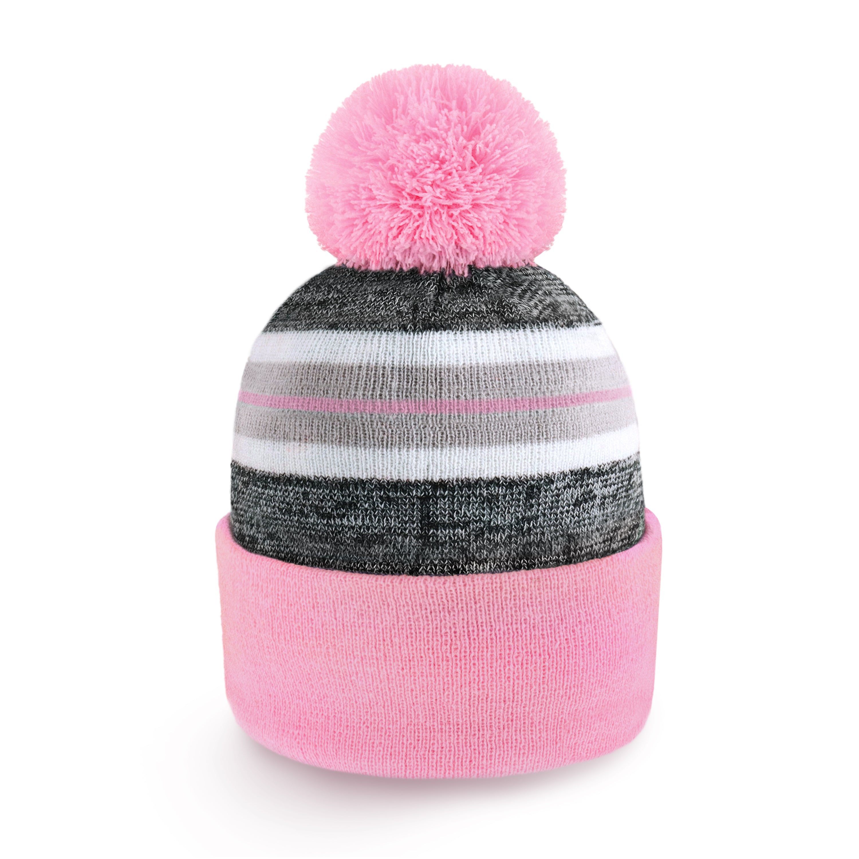 Stripe Sport Pom Beanie featuring a stylish stripe design and adjustable fit, perfect for outdoor activities.