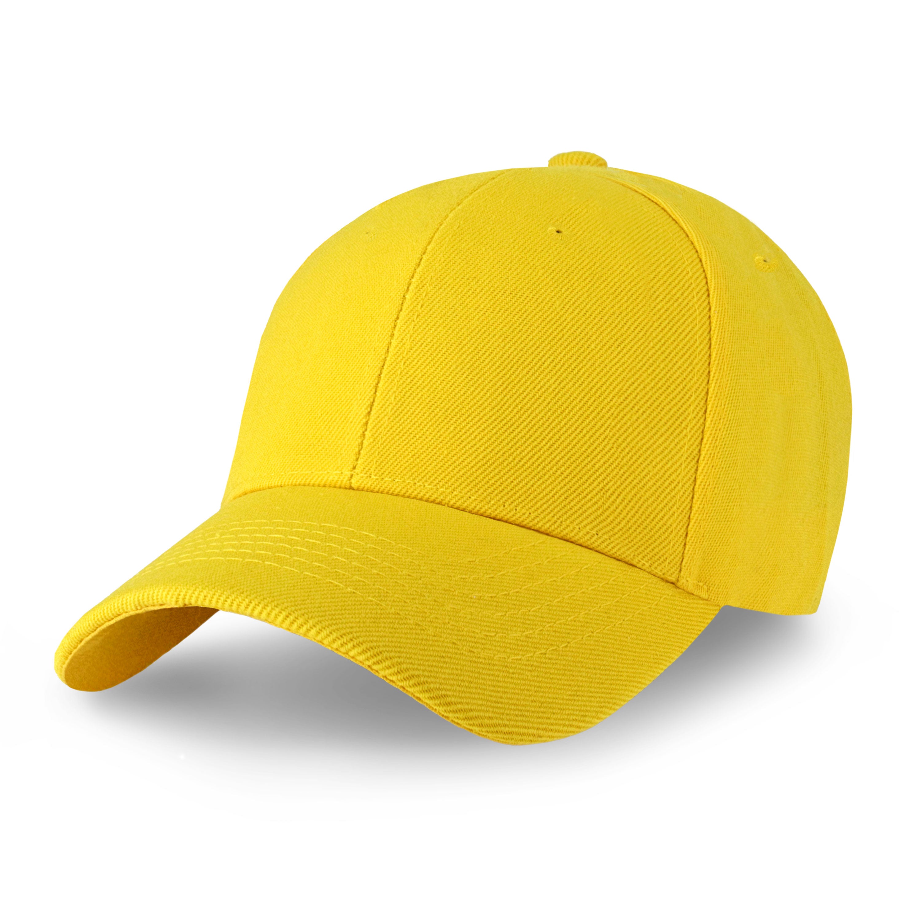 Structured Ball Cap in various colors with a curved bill and adjustable Velcro closure, showcasing its stylish design and comfort.