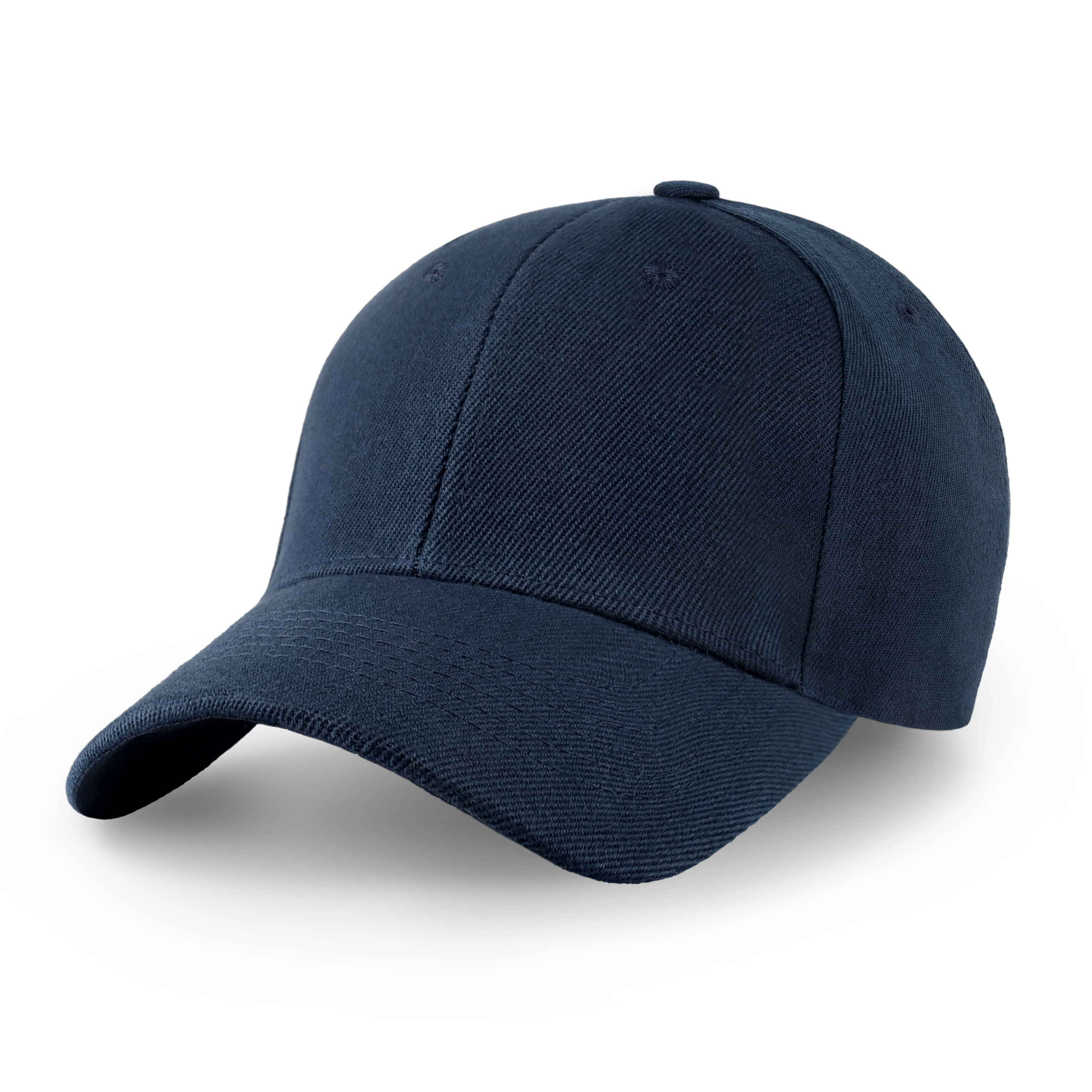 Structured Ball Cap in various colors with a curved bill and adjustable Velcro closure, showcasing its stylish design and comfort.