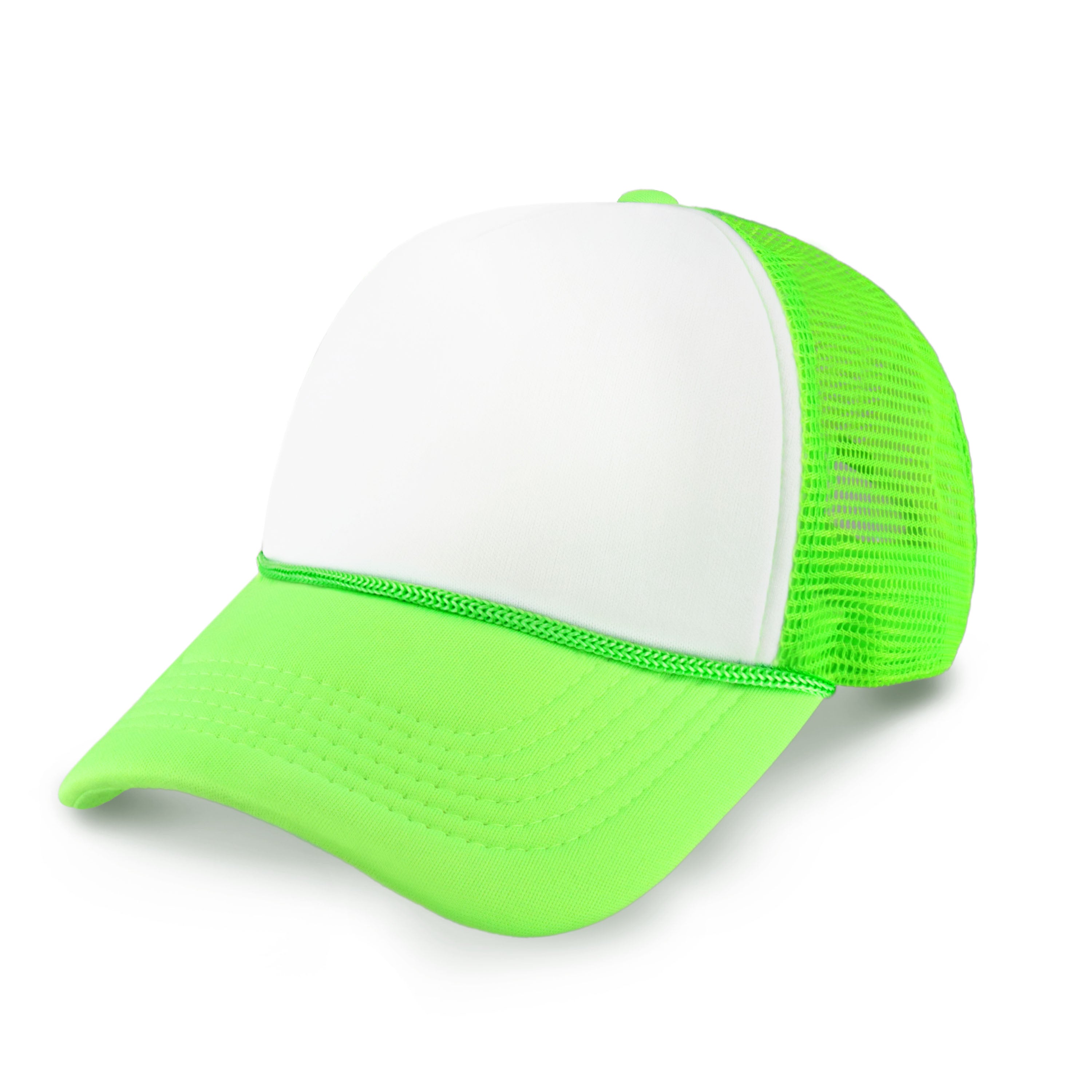 Two-Tone Foam Cap with Rope, featuring a classic low profile design and adjustable fit, perfect for outdoor activities.