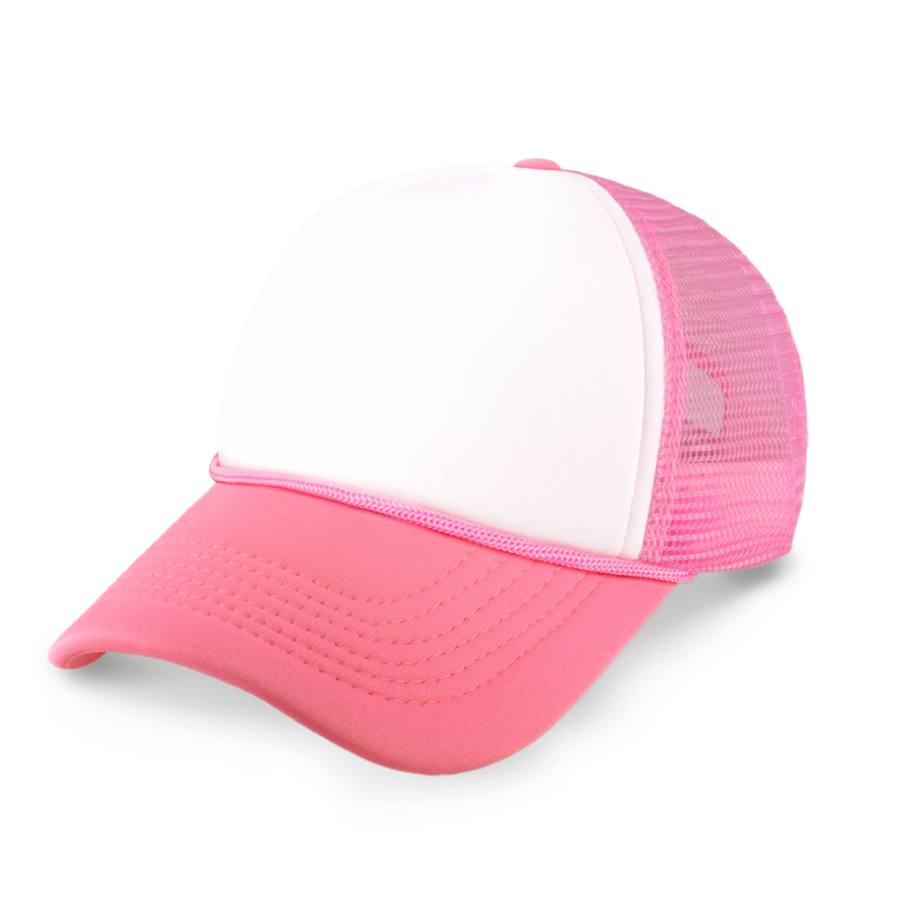 Two-Tone Foam Cap with Rope, featuring a classic low profile design and adjustable fit, perfect for outdoor activities.